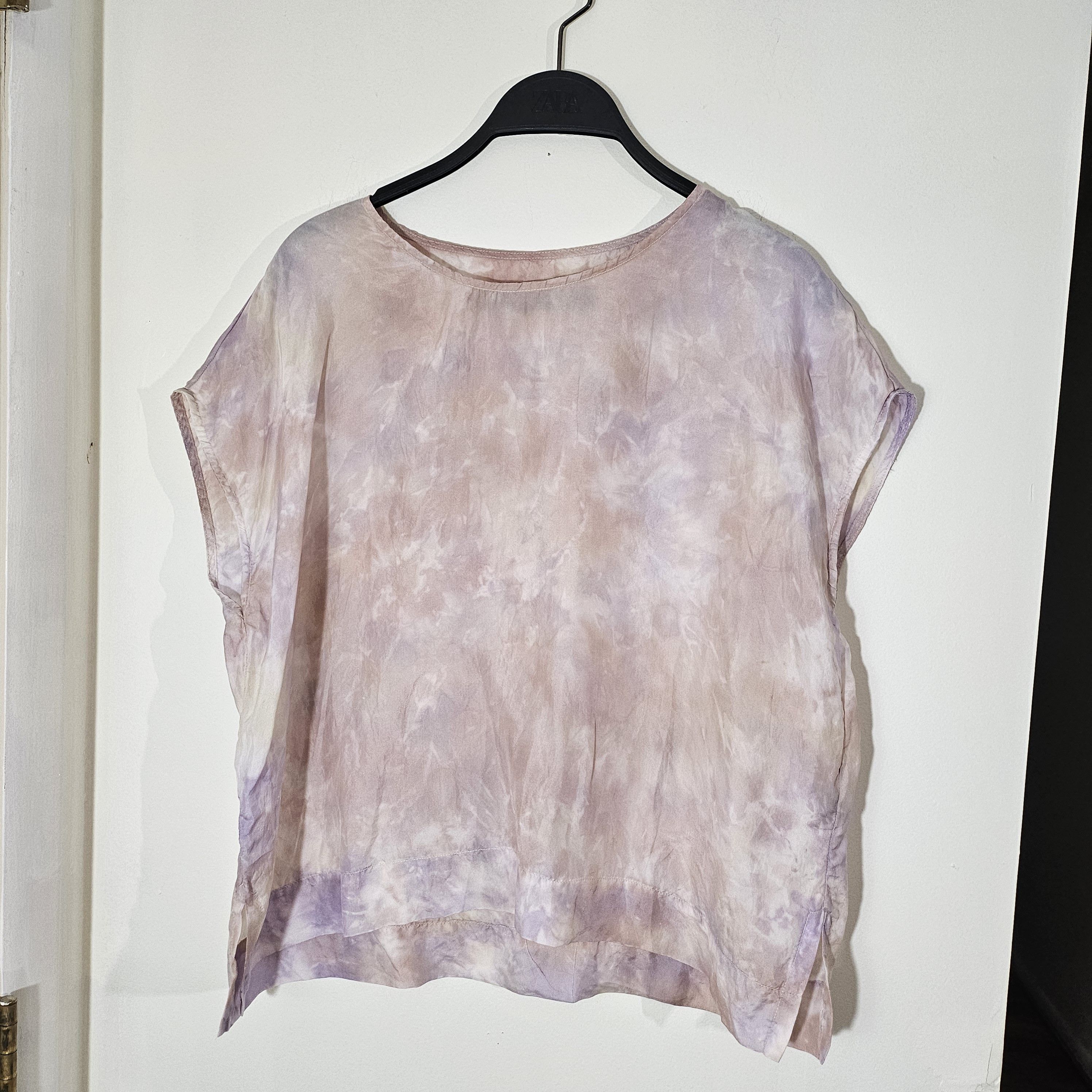 Other Raquel Allegra Women's Silk Tie Dye Pink Sleeveless Blouse Size S / US 4 / IT 40 - 1 Thumbnail