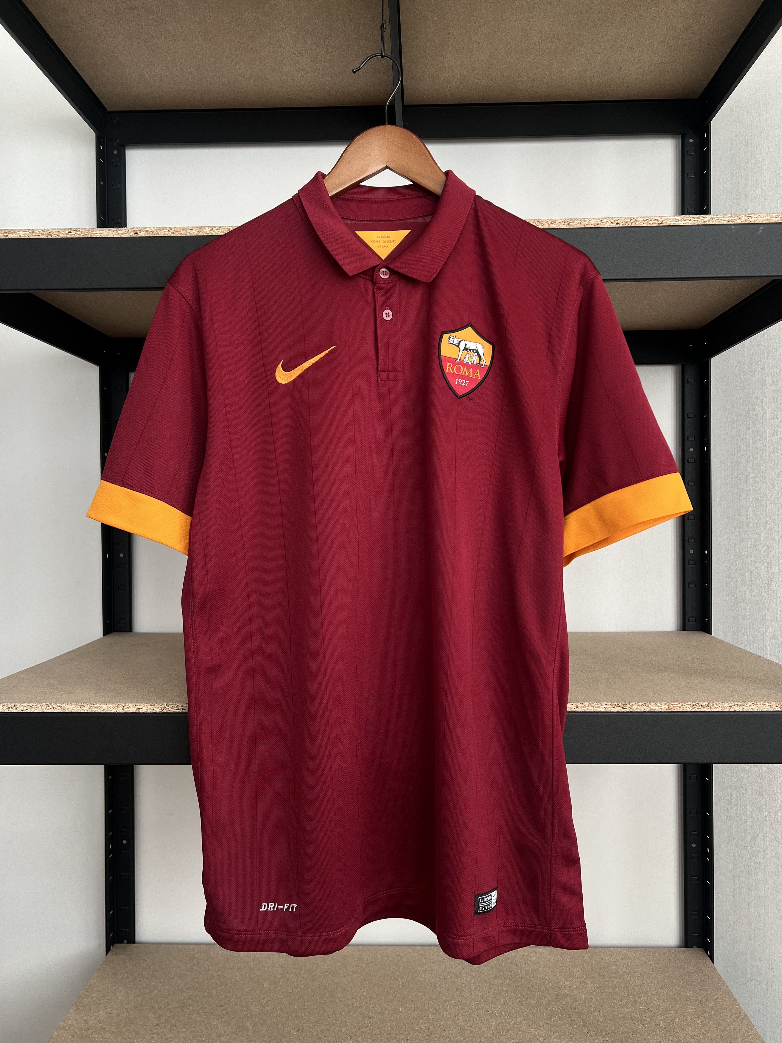 Nike deals Dri-FIT Burgundy Shirt Roma Football Logo Size Medium