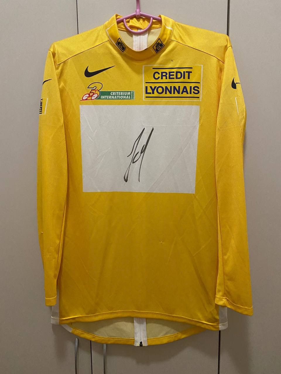 Bicycle × Nike !Signed! Nike Le Tour De France Credit Jersey Vintage Size US XL / EU 56 / 4 - 1 Thumbnail