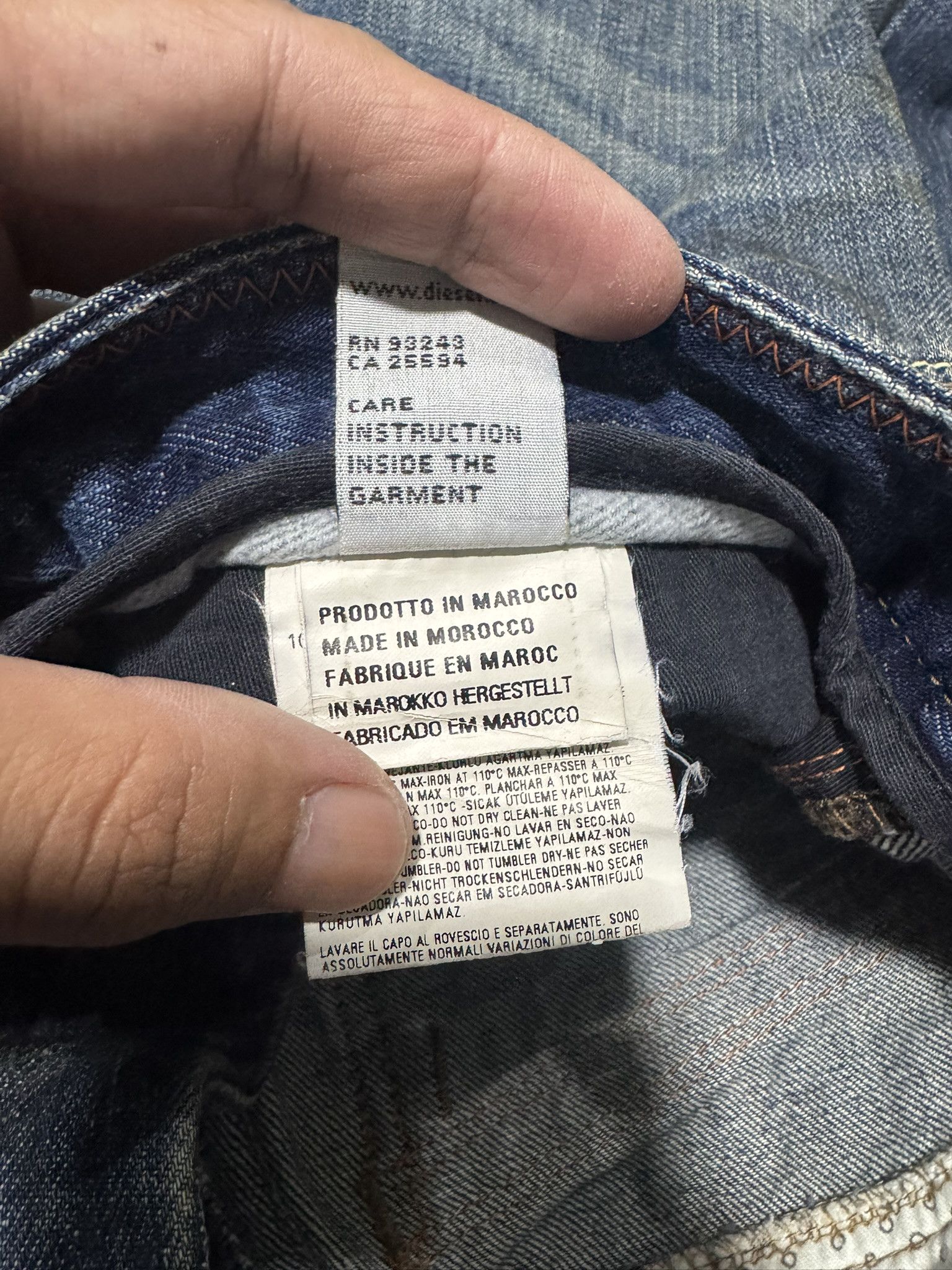 Diesel × Diesel Black Gold Diesel Industry Double Waist Zipper Jeans Buttonfly Size US 33 - 14 Thumbnail