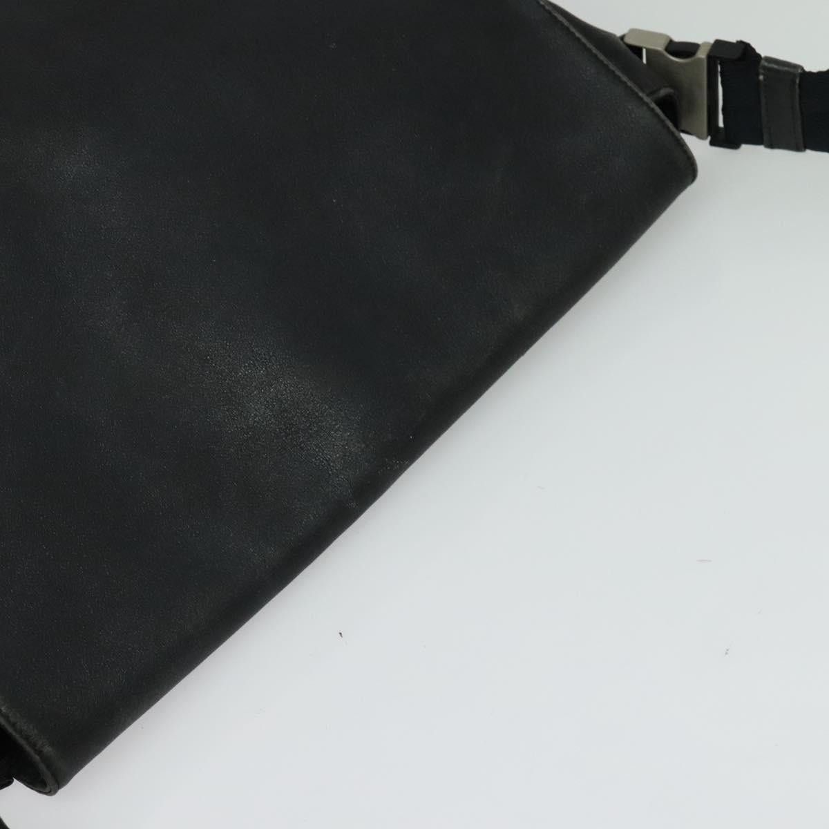 Prada PRADA Shoulder Bag Leather Black Silver Size ONE SIZE - 6 Thumbnail
