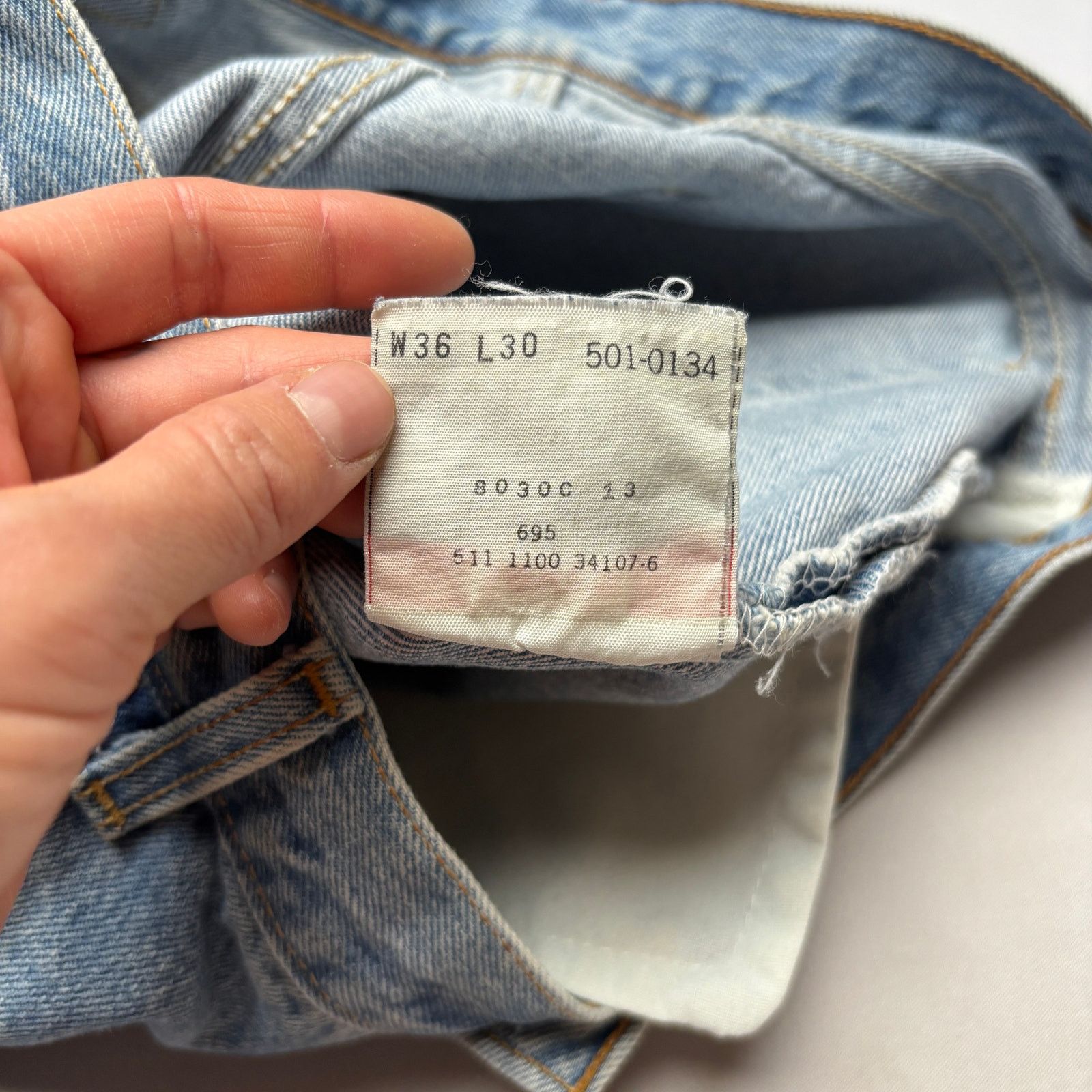 Levi's Vintage 90s Levi's 501 Straight Leg Jeans 33x29 Made in USA Size US 33 - 10 Thumbnail
