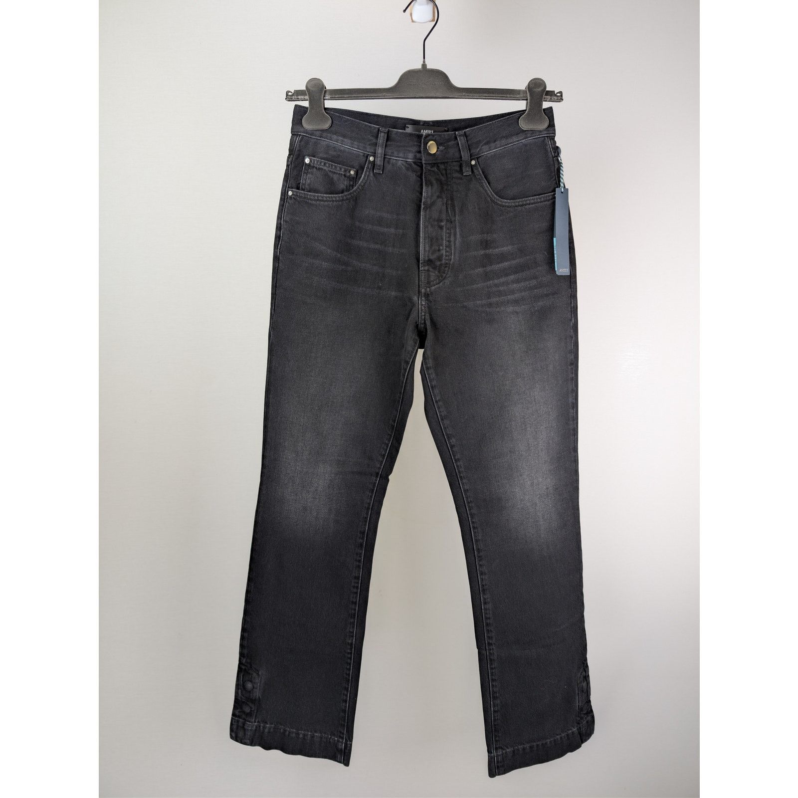 Amiri o1rshd1 Straight Leg Flare Jean Denim in Vintage Black Size US 32 / EU 48 - 2 Thumbnail