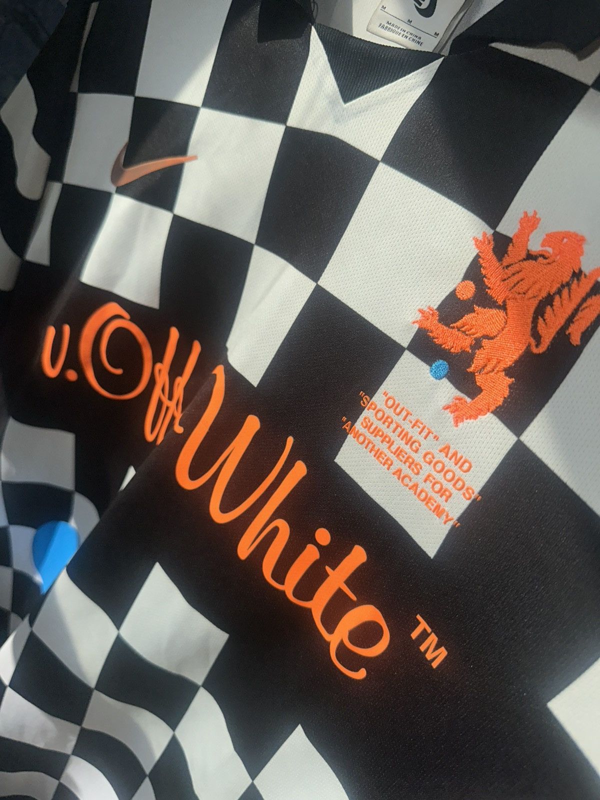 Nike × Off-White Nike x Off-White “Checkerboard” Jersey – Black/White Size US L / EU 52-54 / 3 - 4 Thumbnail