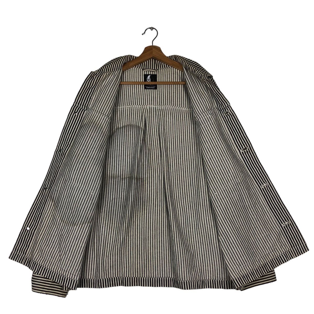 Japanese Brand 🔥Vintage Striped Hickory Chore Jacket Enhanced Japan Made Size US XL / EU 56 / 4 - 13 Thumbnail