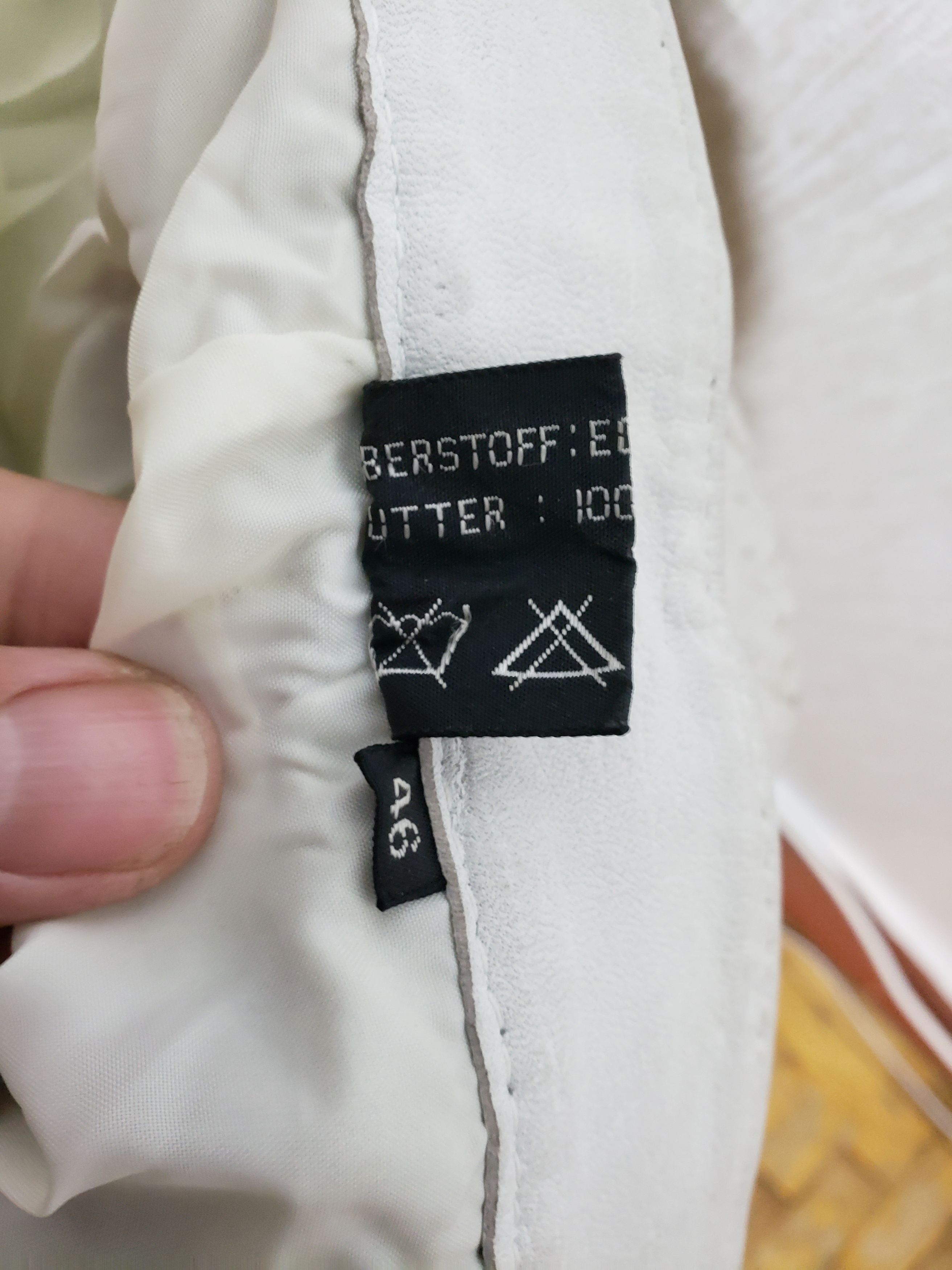 Genuine Leather White women's pants with pockets. Size 30" / US 8 / IT 44 - 9 Thumbnail