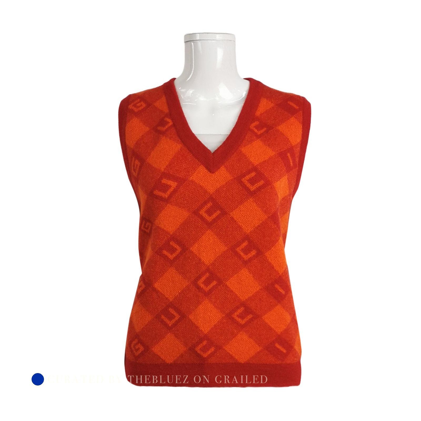 Gucci Mohair G Logo Sweater Vest in Red Size US M / EU 48-50 / 2 - 1 Thumbnail