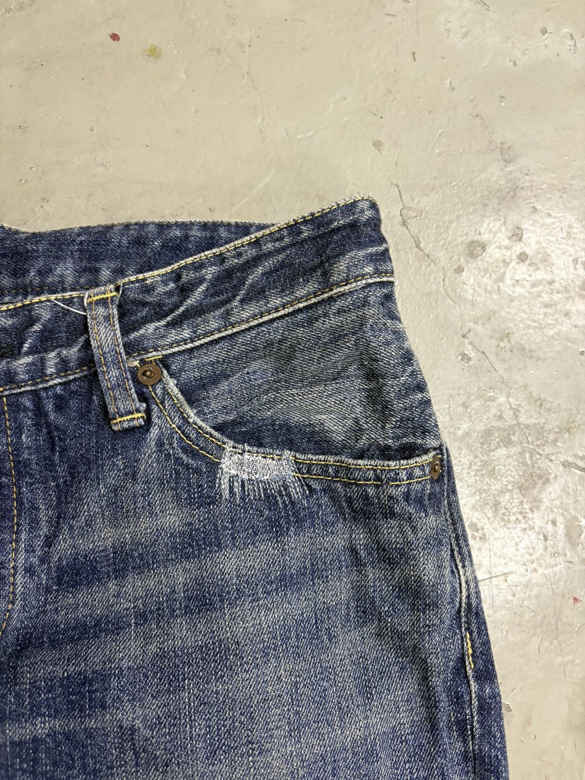 Johnbull JOHNBULL COMPANY Multi Pocket Wash Unique Two Tone Jeans Size US 32 / EU 48 - 4 Thumbnail