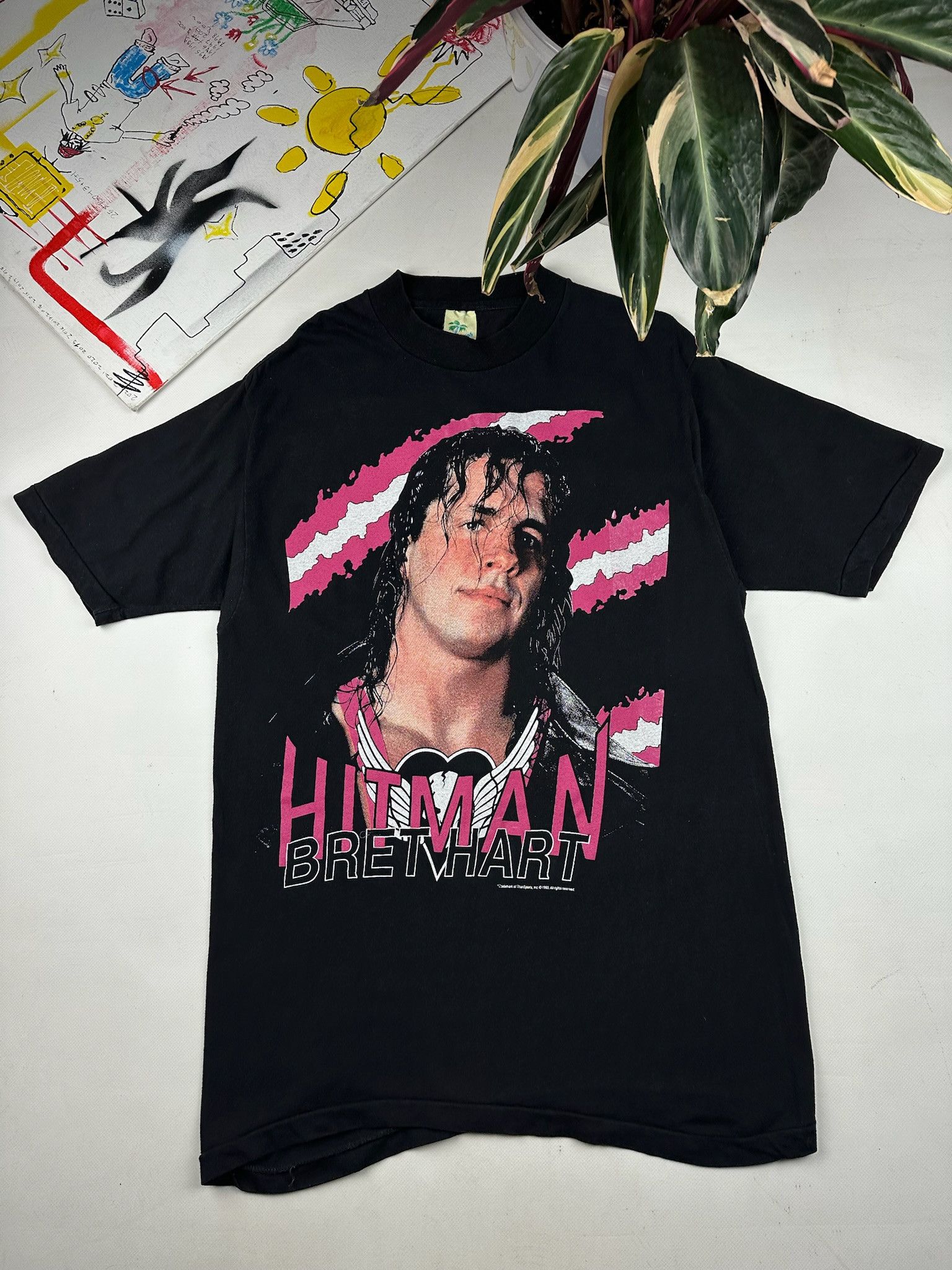 Vintage BRET HART 1993 Hitman Vintage Tee wwf wrestling Size US L / EU 52-54 / 3 - 1 Thumbnail