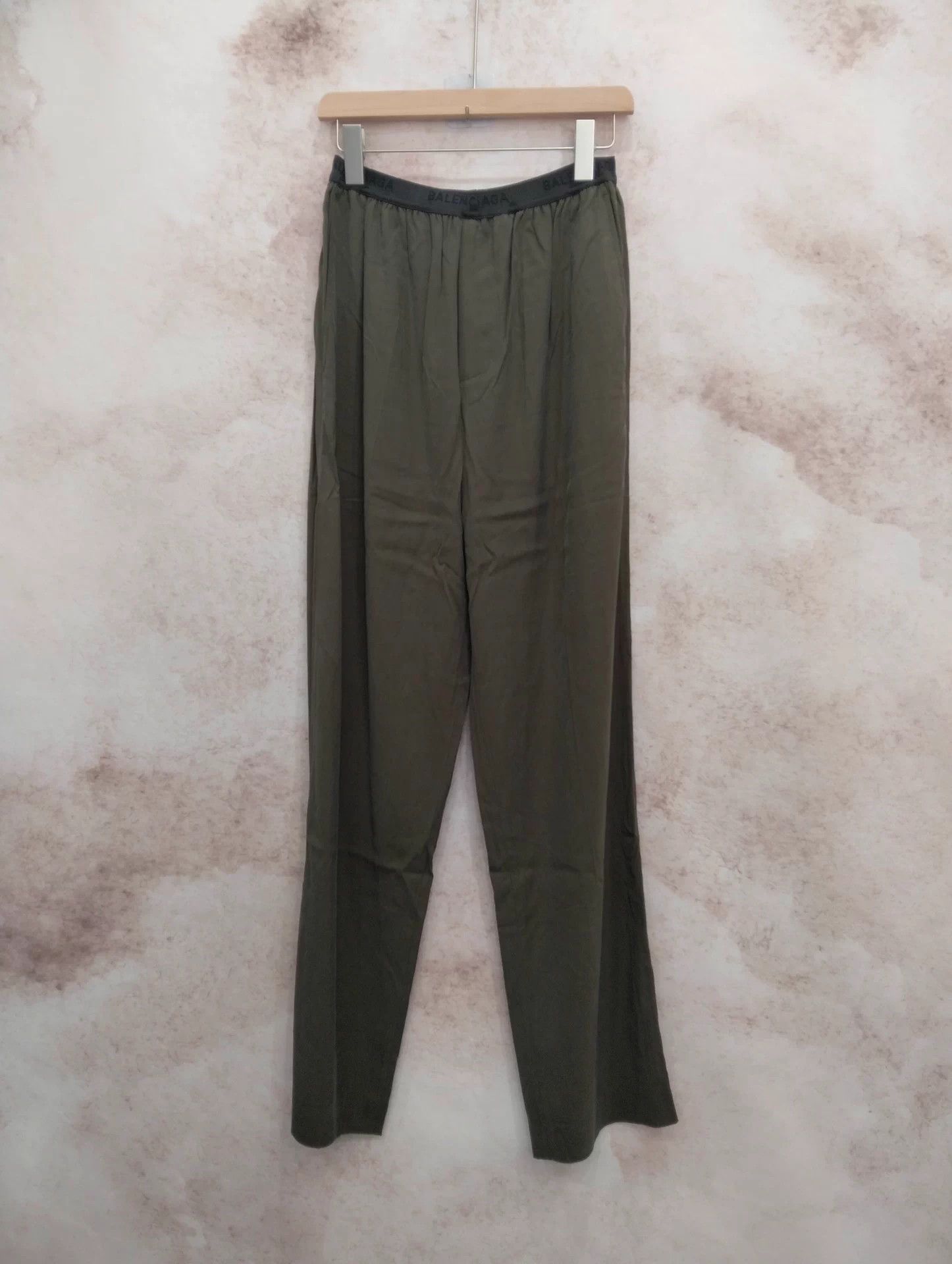 Balenciaga Balenciaga Logo Waist Wide Leg Pants 44 Size 30" / US 8 / IT 44 - 1 Thumbnail