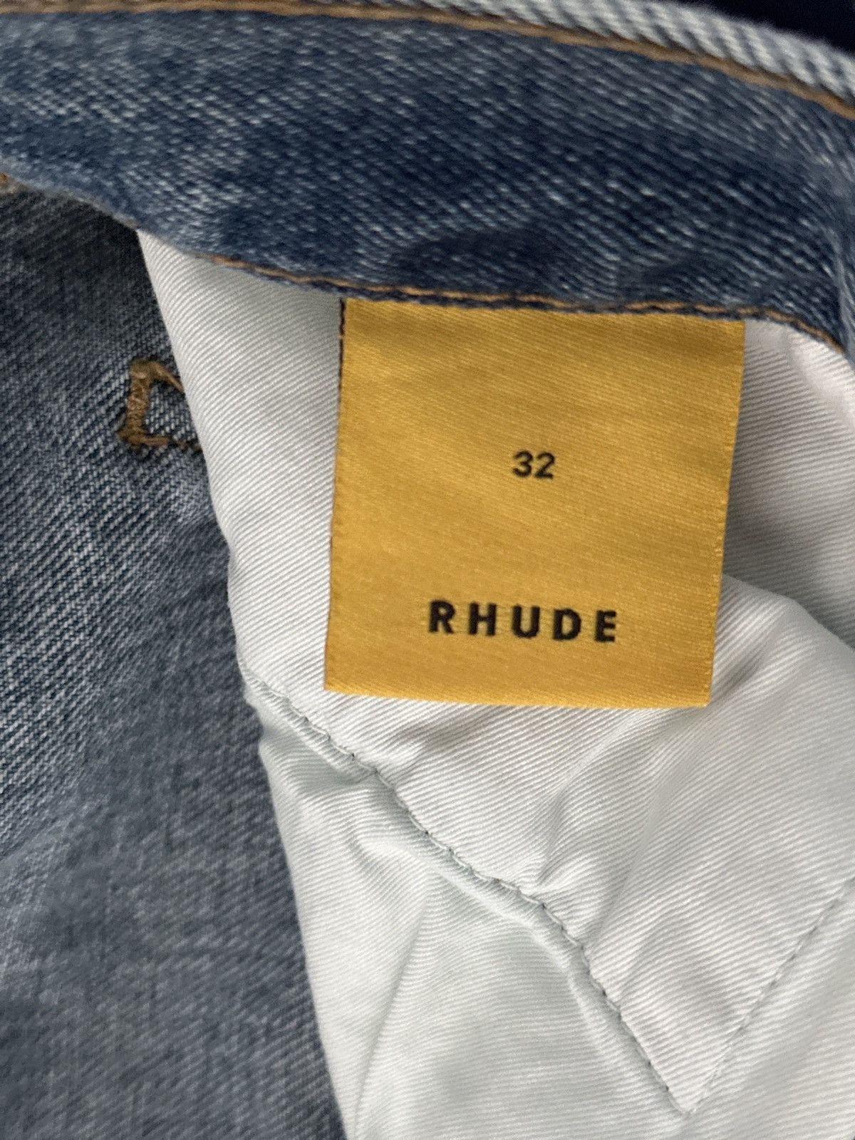 Rhude RHUDE Men's Indigo Embroidered Denim Jeans Size US 32 / EU 48 - 7 Thumbnail
