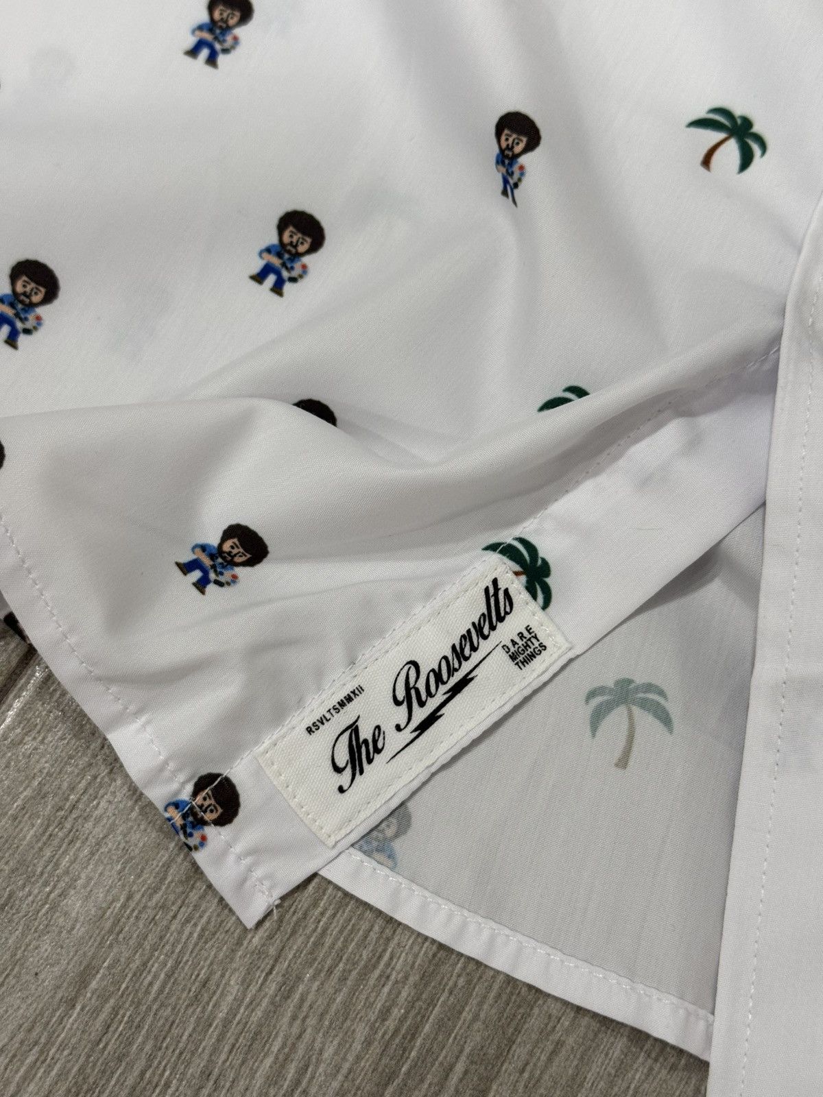 Other RSVLTS Bob Ross Happy Little Palm Trees Short Sleeve Shirt L Size US L / EU 52-54 / 3 - 3 Thumbnail