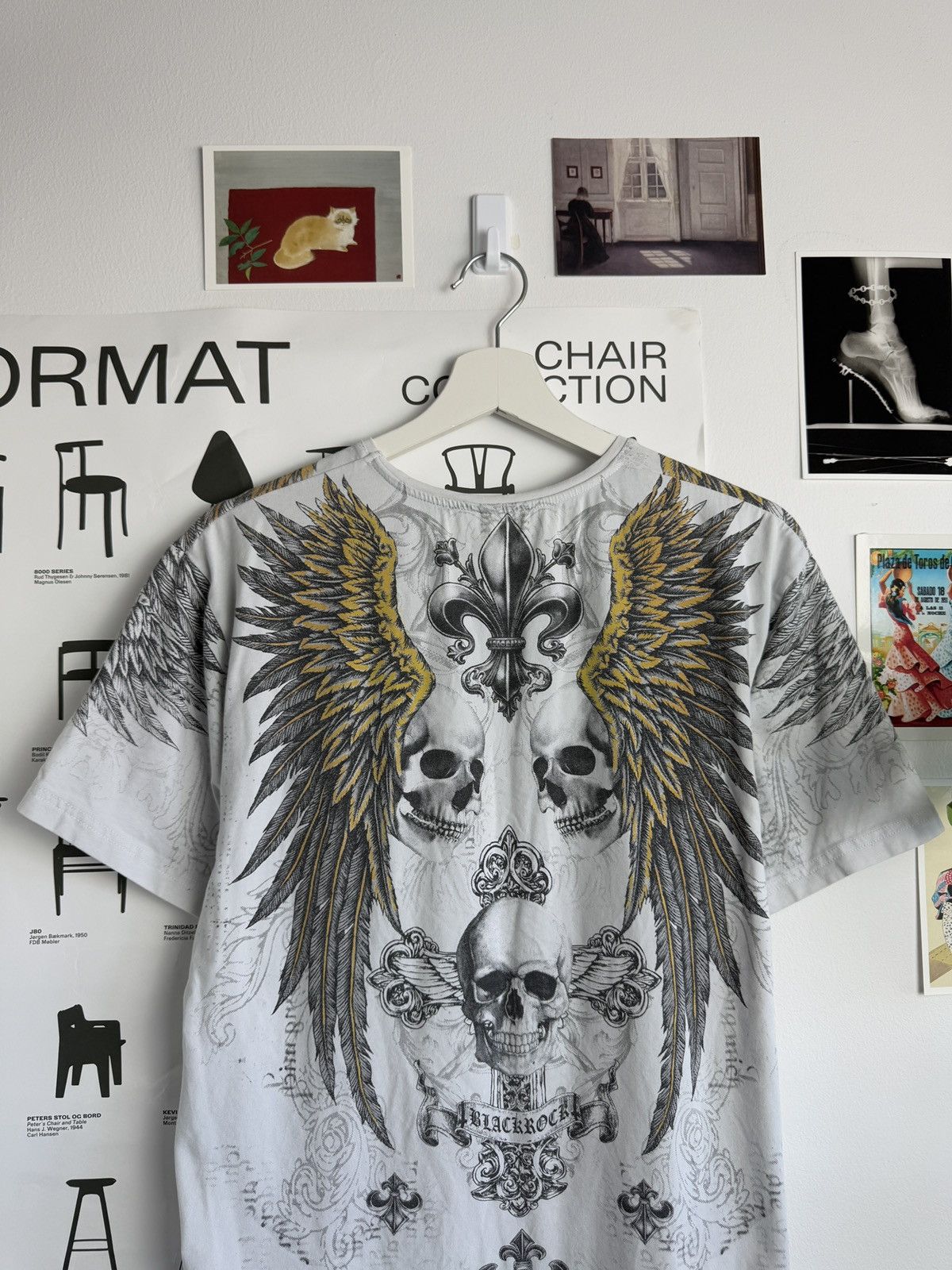 Affliction × Vintage Vintage y2k Affliciton style skull printed t-shirt M tapout Size US M / EU 48-50 / 2 - 6 Thumbnail