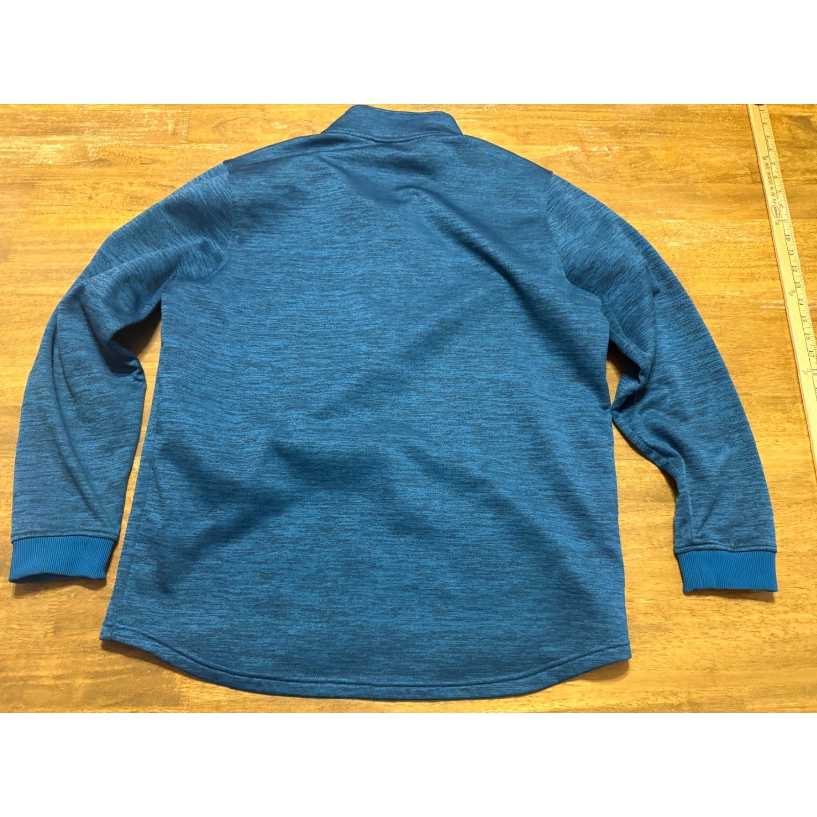 Under Armour Under Armour Sweater Men's L Blue Black 1/4 Zip Loose Coldgear Regular Long Sleeve Mock Neck Pullover Size US L / EU 52-54 / 3 - 2 Thumbnail