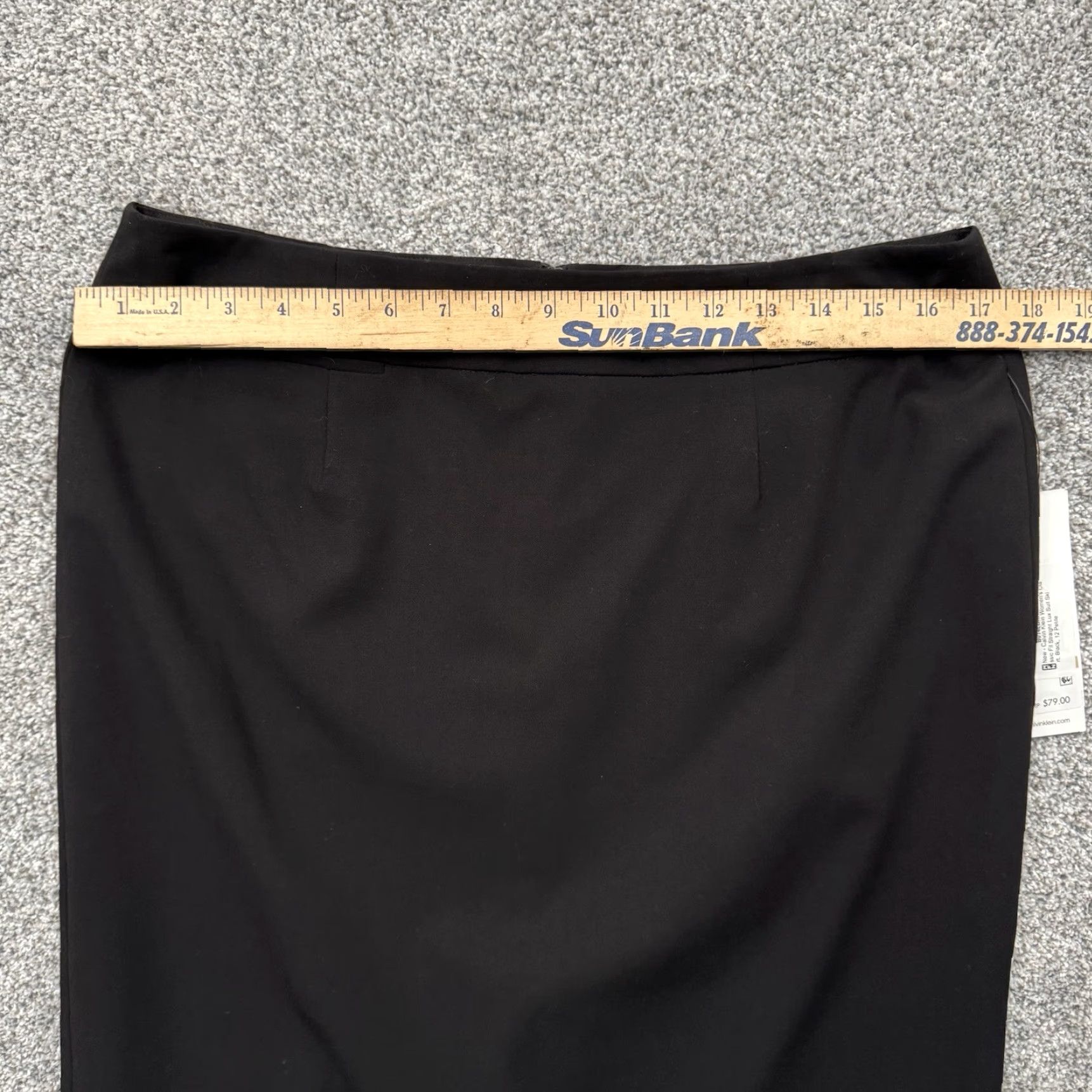 Calvin Klein Calvin Klein Suit Skirt 12P Petite Black Lux Classic Fit Straight Corporate Women Skirt Set 12P Size 34" / US 12 / IT 48 - 3 Thumbnail