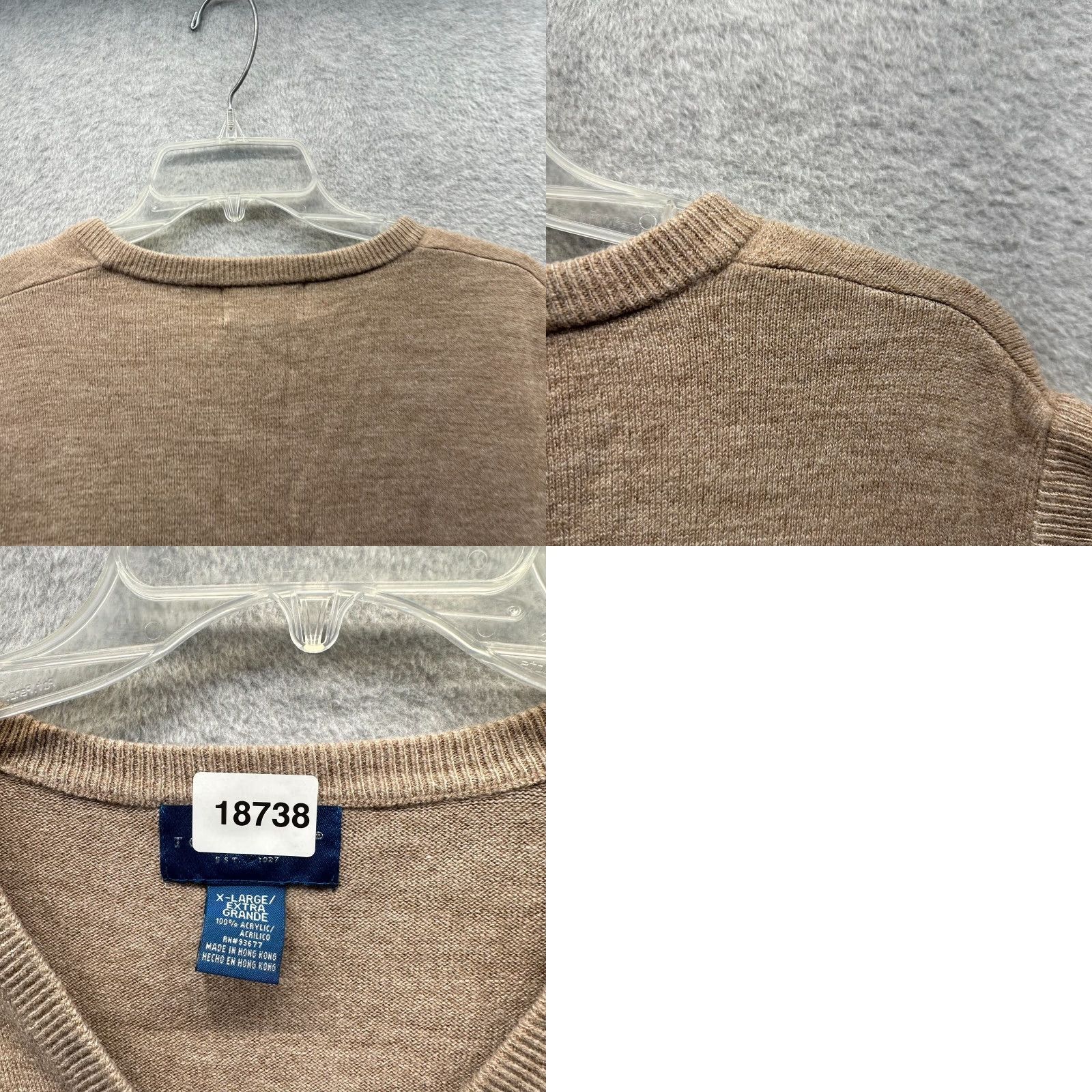 Sears VINTAGE Sears Sweater Vest Adult XL Brown Knit 80s Towncraft Mens Size US XL / EU 56 / 4 - 8 Thumbnail