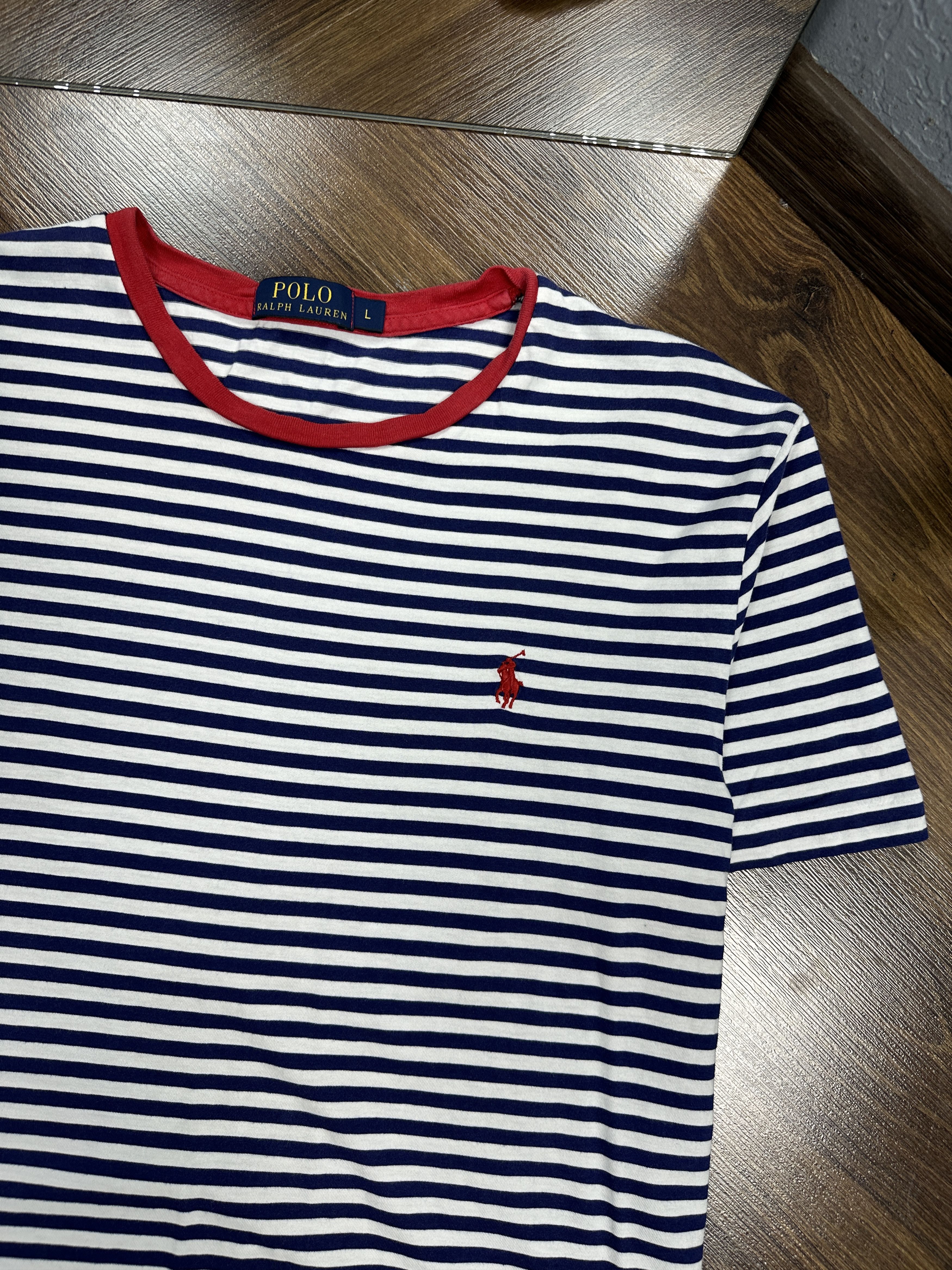 Polo Ralph Lauren × Ralph Lauren Polo Ralph Lauren Short Sleeve Striped T-Shirt y2k Size US L / EU 52-54 / 3 - 2 Thumbnail