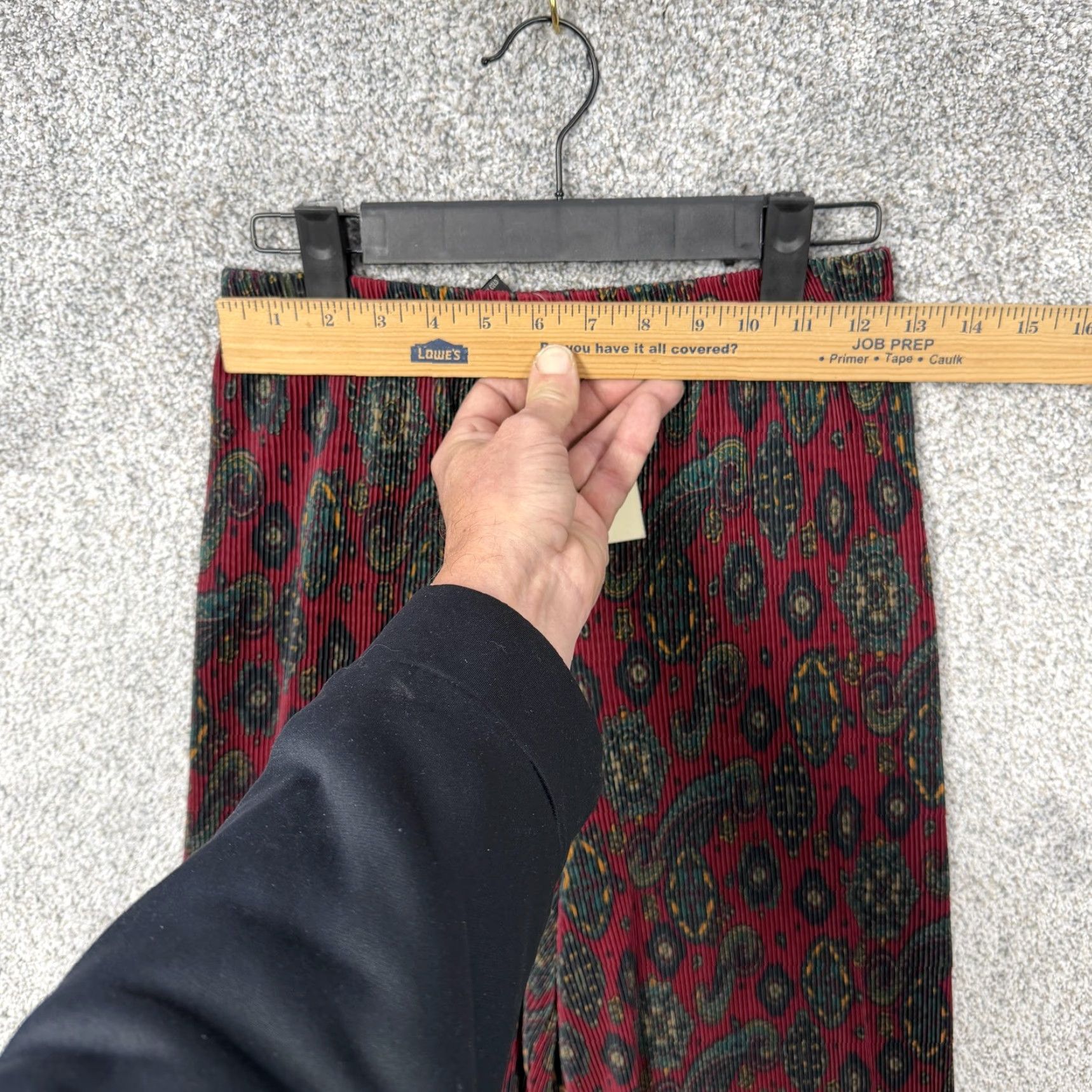 Vintage VINTAGE Coin Pants M Pleated Boho Hippie Chic Indie Academia Preppy Hipster Red Women Pants Pull On Elastic Waist Paisley 28 in Inseam Size 32" / US 10 / IT 46 - 7 Thumbnail