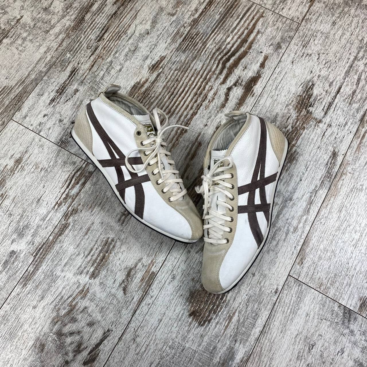 Asics Onitsuka Tiger Asics Onitsuka Tiger Light Gray Brown Leather F09040 Grailed