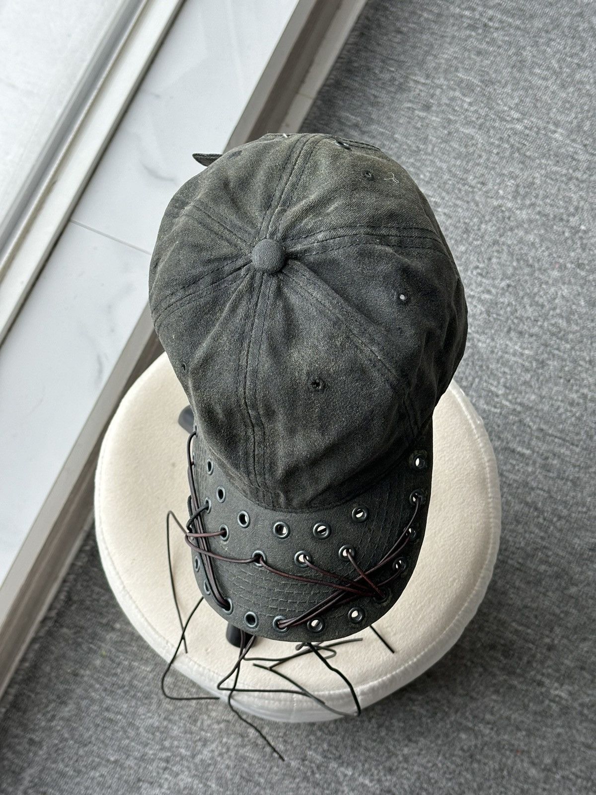 P.L.N. PLN wax leather frills cap Size ONE SIZE - 11 Thumbnail