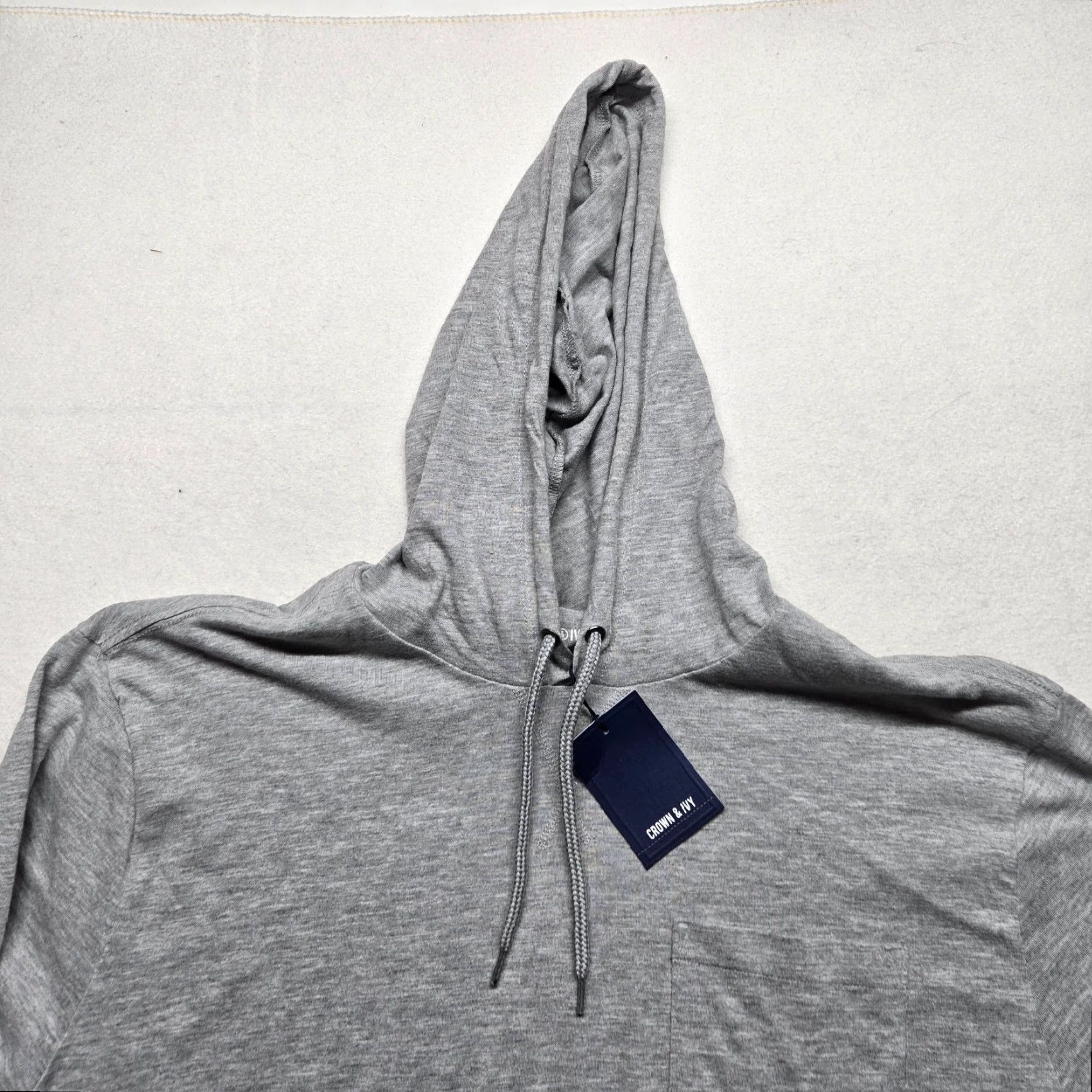 Vintage Crown & Ivy Hoodie Men XL Gray Solid Fleece Hoodie Pocket Sweater Winter Pullover Size US XL / EU 56 / 4 - 2 Thumbnail
