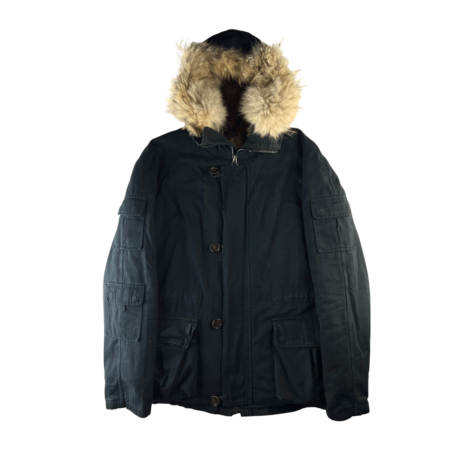 Yves Salomon Yves Salomon Black Fur Parka Jacket Size US S / EU 44-46 / 1 - 2 Thumbnail