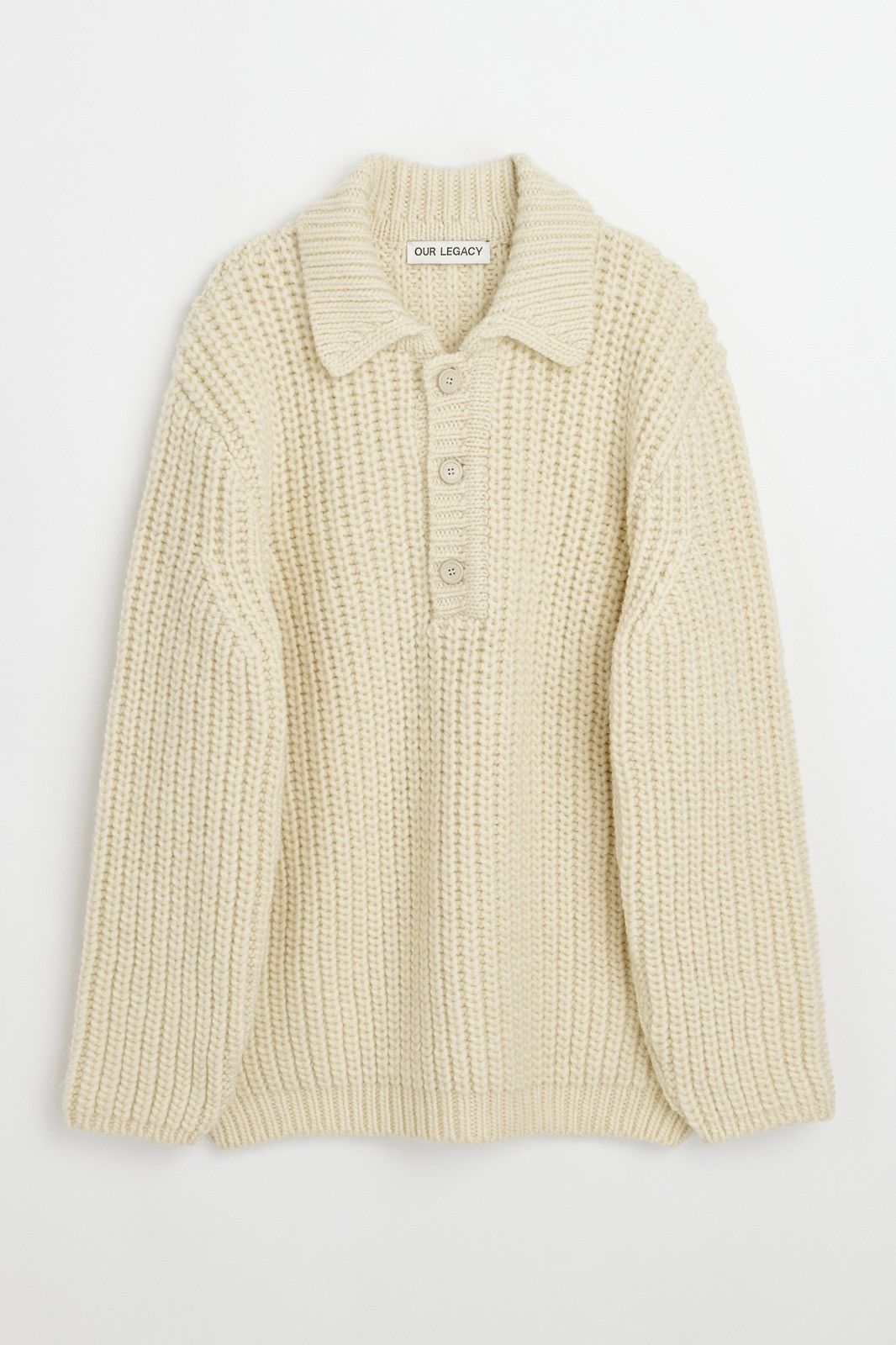 Our Legacy OUR LEGACY- Big Piquet Bone White Chunky Wool Size US S / EU 44-46 / 1 - 4 Thumbnail