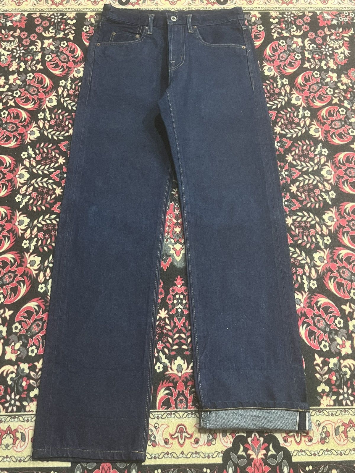 Vintage Vintage Cepo Craft Raw Indigo Straight Leg Selvedge Jeans Size US 28 / EU 44 - 1 Thumbnail
