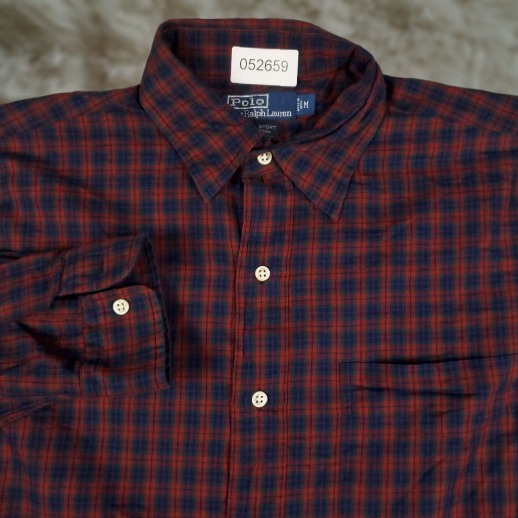 Ralph Lauren Ralph Lauren Button-Up Shirt Mens Medium Red Plaid Long Sleeve Casual Preppy Size US M / EU 48-50 / 2 - 1 Thumbnail