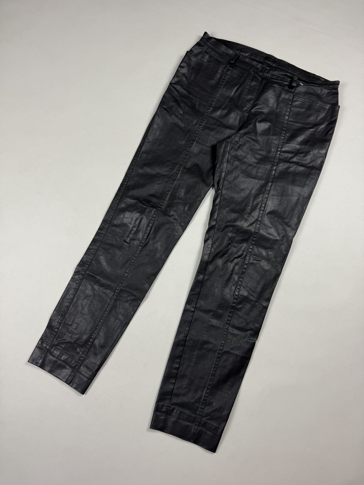 Annette Gortz Annette Gortz Avant-Garde Coated Resin Cotton Pants Trousers Size 30" / US 8 / IT 44 - 6 Thumbnail