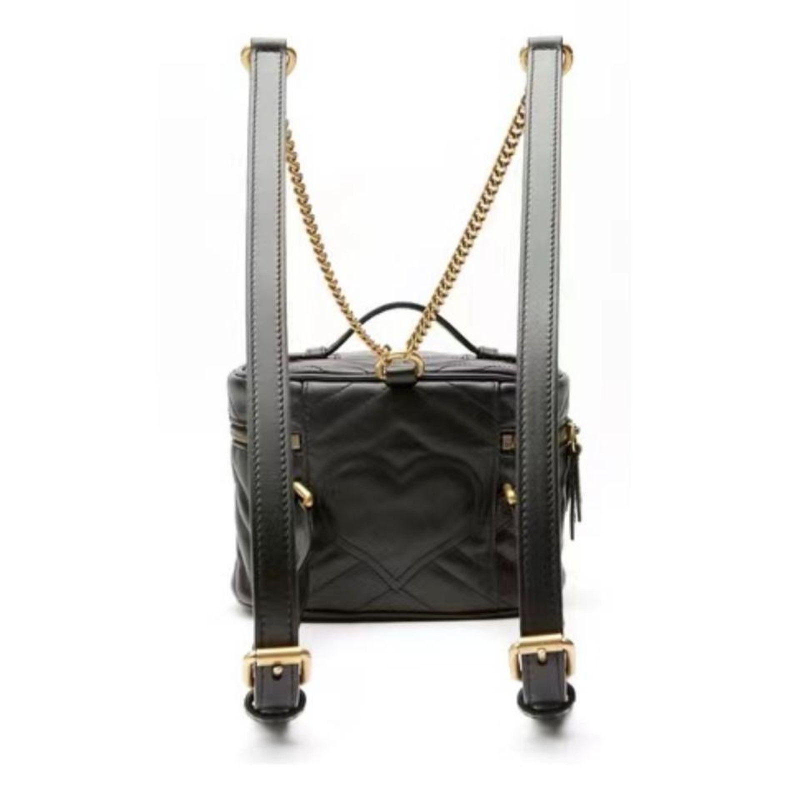 Gucci GUCCI Marmont GG logo quilted leather vanity bag backpack Size ONE SIZE - 3 Thumbnail