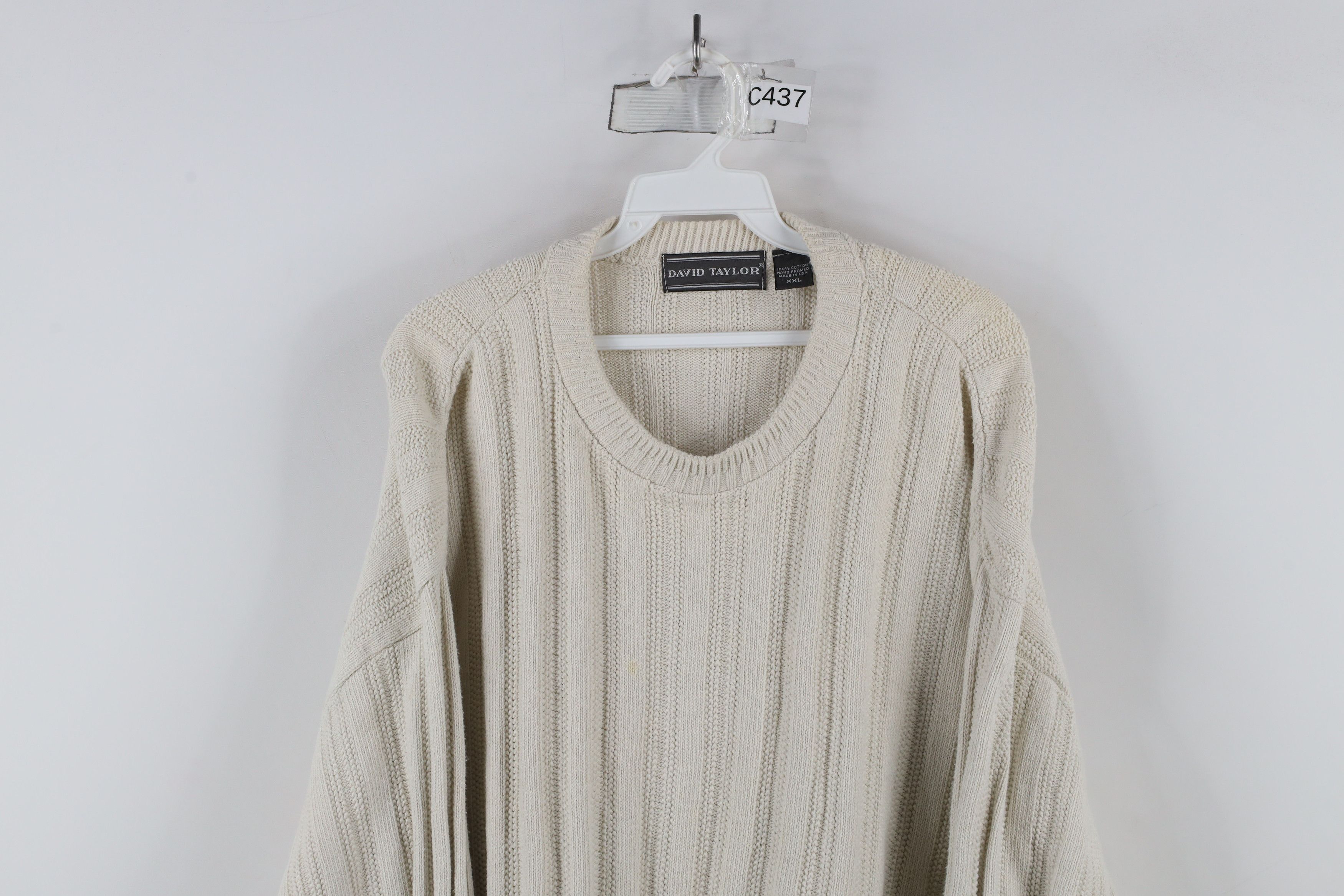 Vintage Vintage 90s Streetwear Ribbed Knit Crewneck Sweater USA Size US XXL / EU 58 / 5 - 2 Thumbnail
