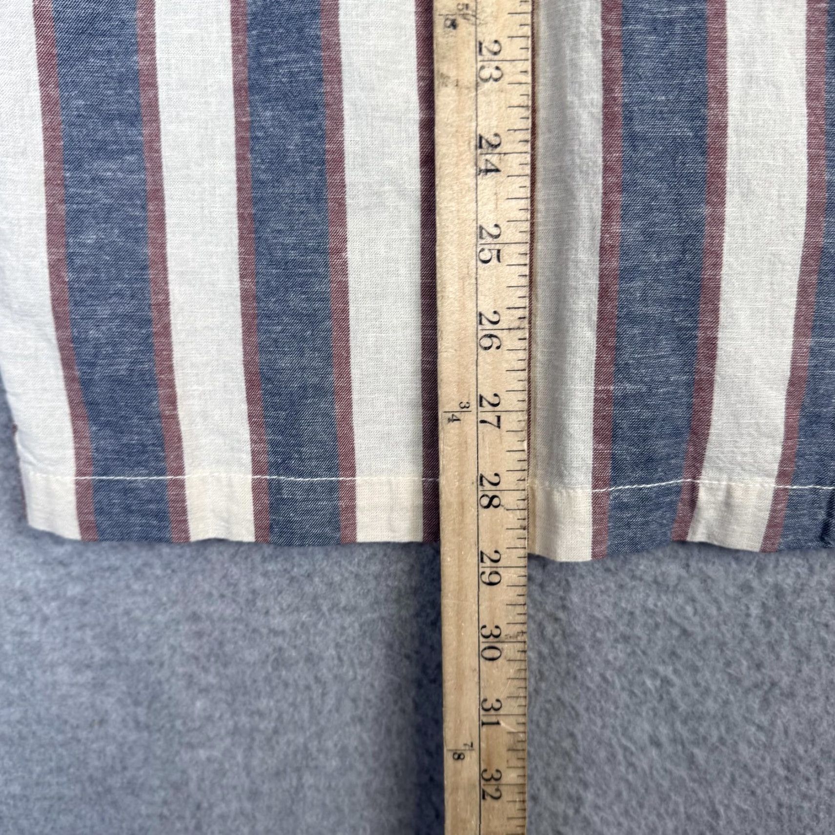 Vintage Aéropostale Shirt Men L Gray Multi Striped Short Sleeve Button Up Size US 33 - 5 Thumbnail