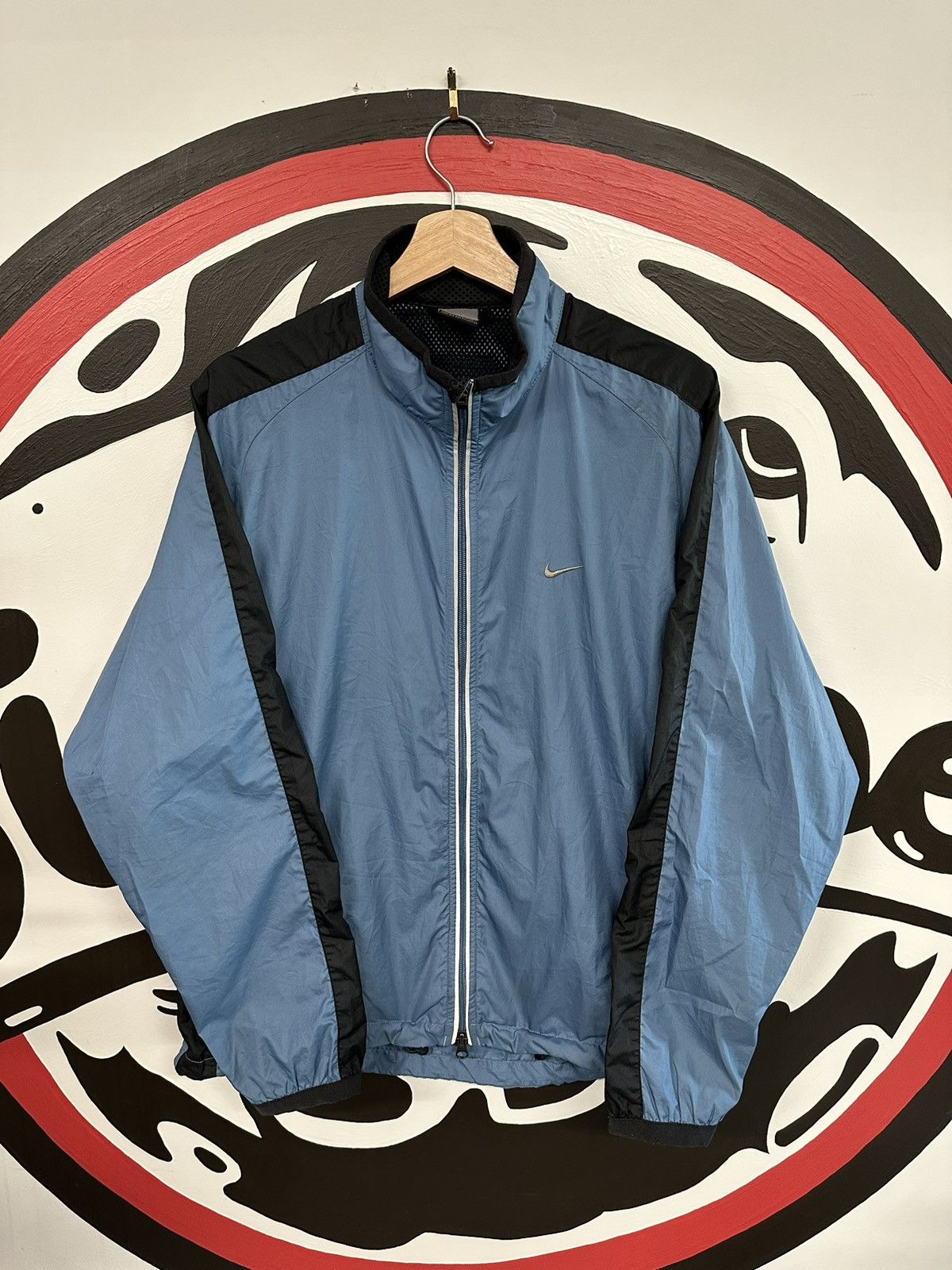 Crazy Y2K Nike Blue Metallic Windbreaker Jacket