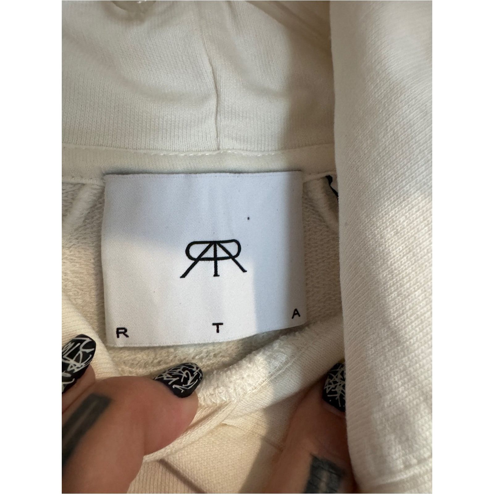 Rta RTA OVERSIZED WHITE MAZE HOODIE- Small Size US S / EU 44-46 / 1 - 5 Thumbnail