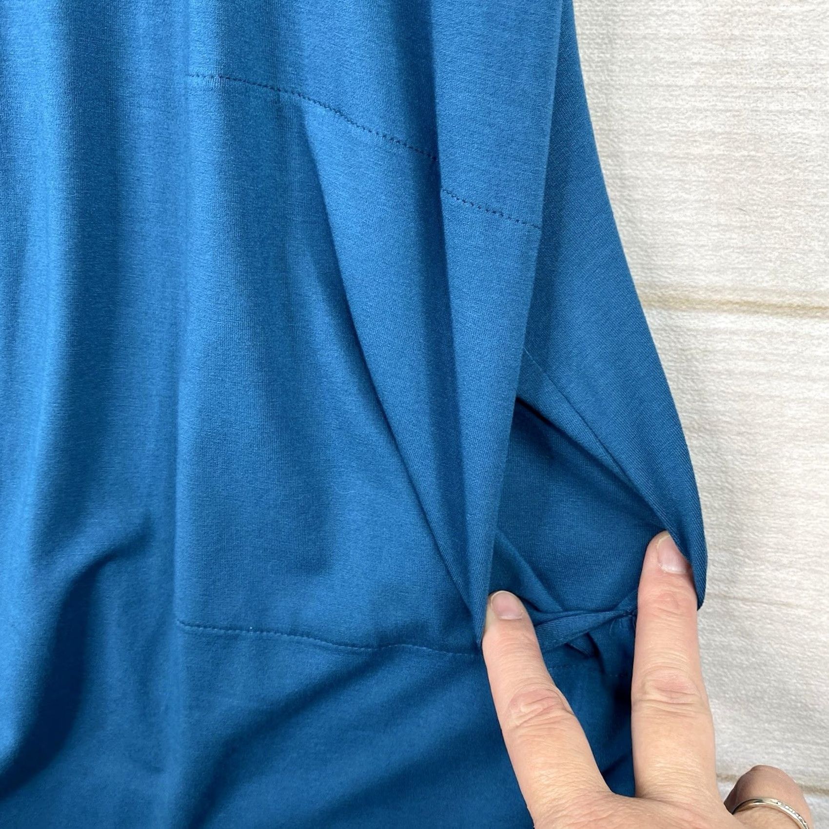 J. Jill J. Jill Wearever Cardigan Womens L One Button Tunic Topper Teal Blue Tunic Size L / US 10 / IT 46 - 6 Thumbnail