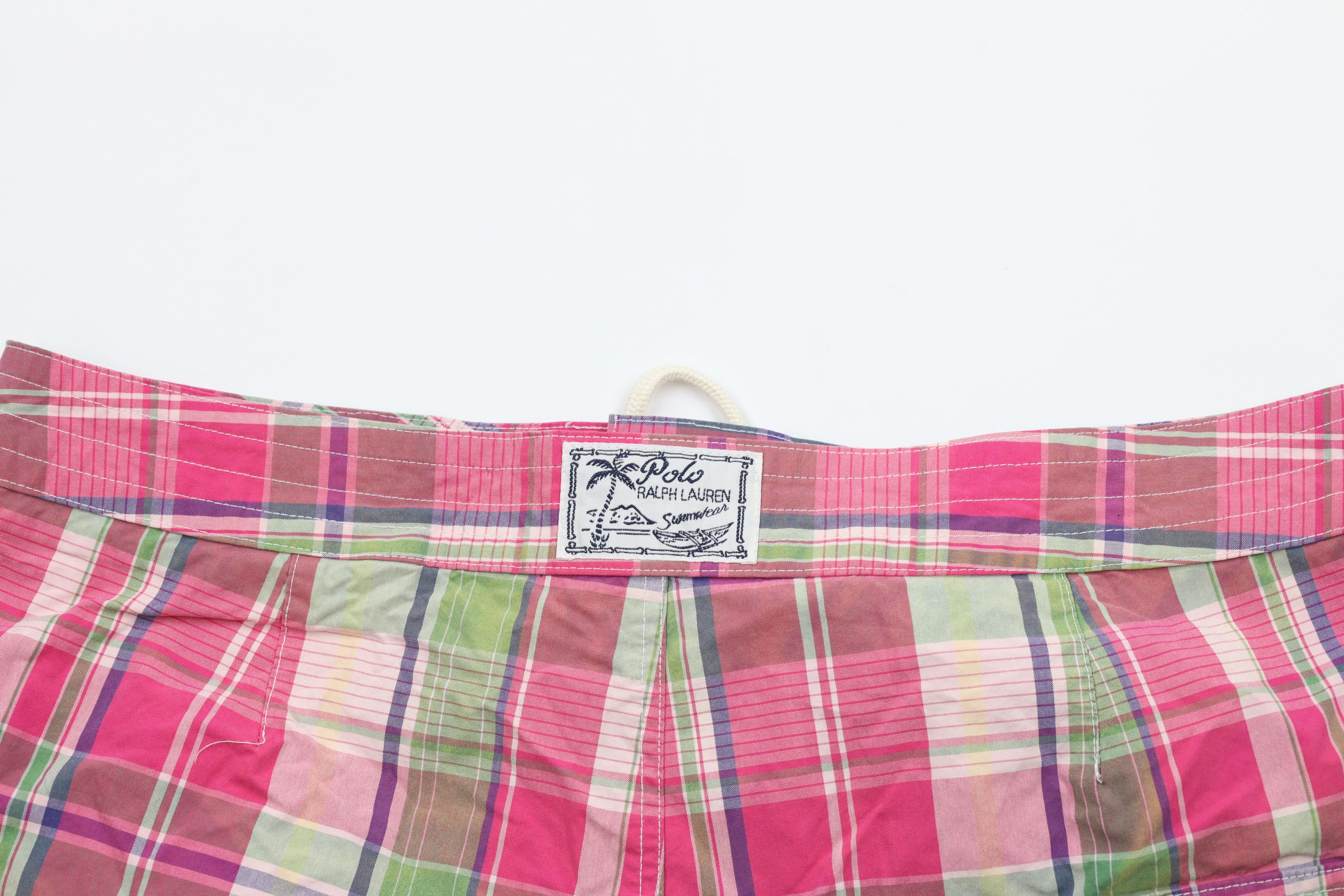 Ralph Lauren × Vintage Deadstock Vintage 90s Ralph Lauren Plaid Shorts Swim Trunks Size US 38 / EU 54 - 7 Thumbnail