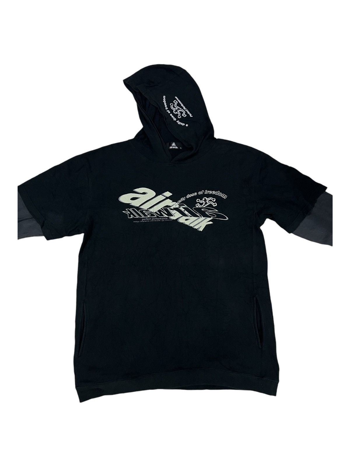 Airwalk × Tribal Streetwear × Vintage Y2K Airwalk Running Man Logo Skater Double Sleeve Hoodie Size US L / EU 52-54 / 3 - 3 Thumbnail