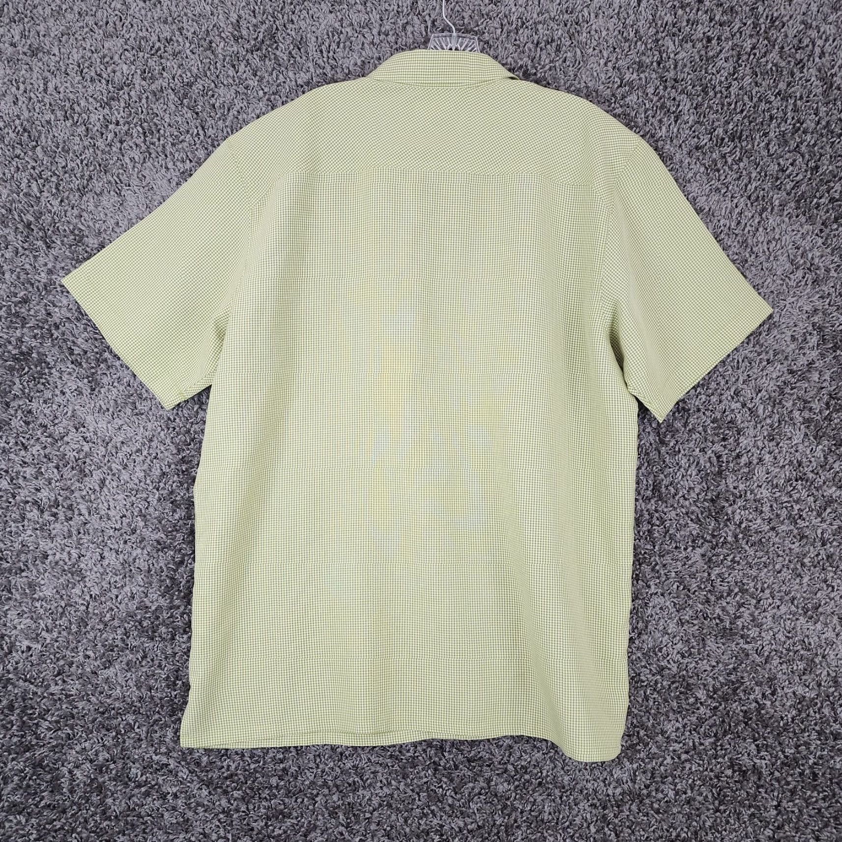 Vintage Columbia Shirt Mens Short Sleeve Button-Up Green Patterned Size L Size US 33 - 5 Thumbnail