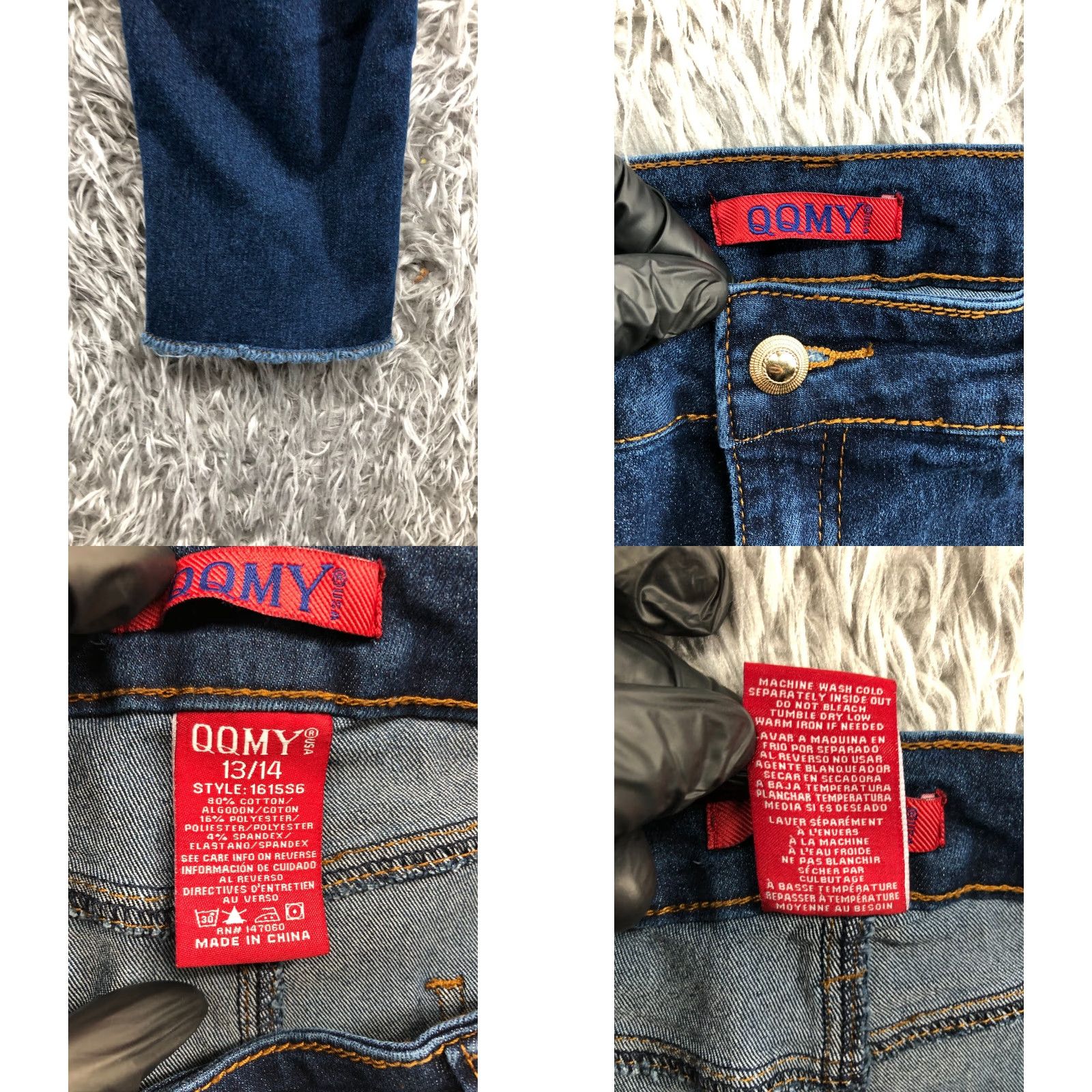 Vintage QQMY Capri Jeans Size 13 Juniors Womens Medium Wash Blue Jeans Capris Size 34" / US 12 / IT 48 - 8 Thumbnail