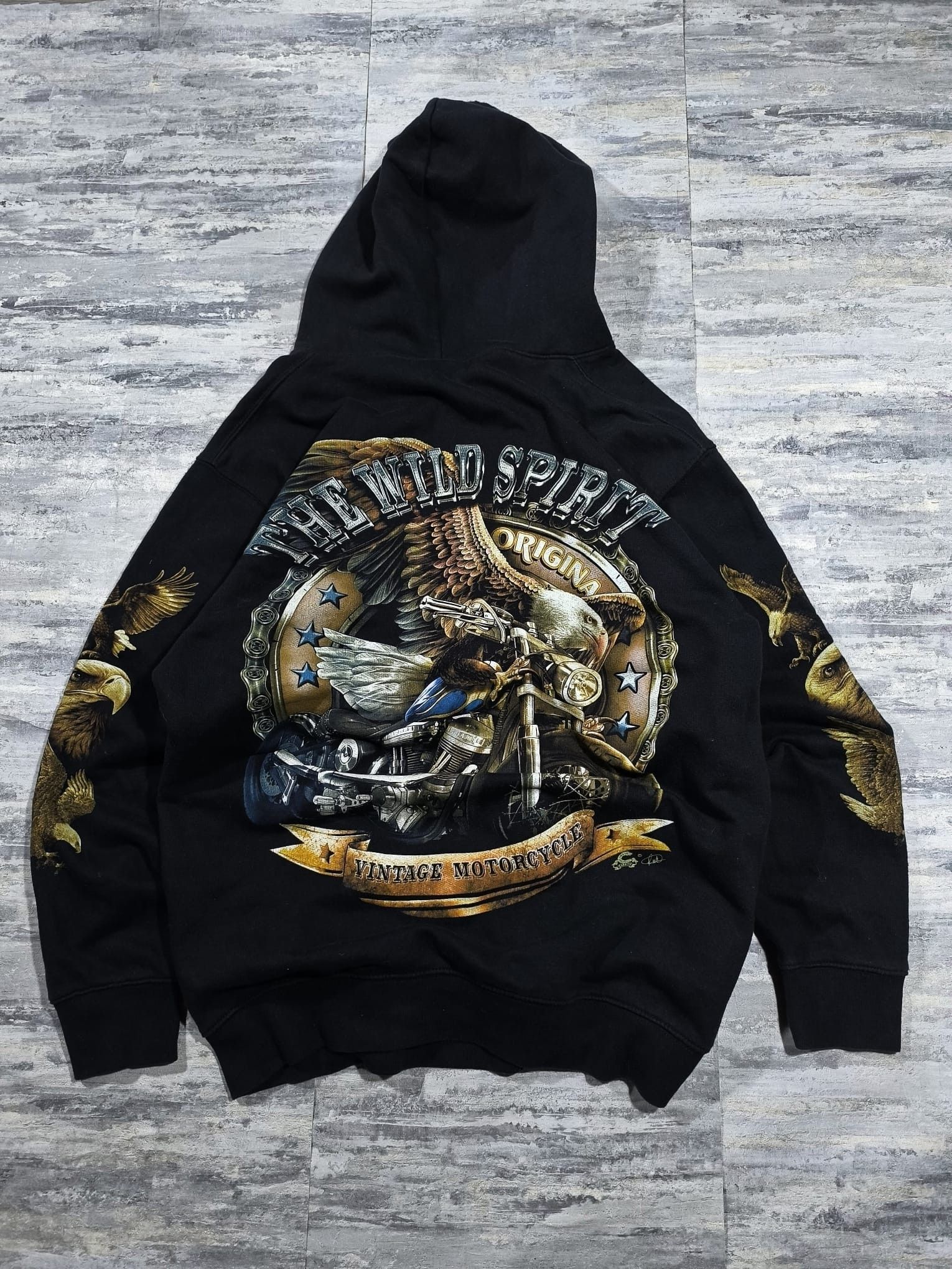 West Coast Choppers vintage moto choppers biker trashed hoodie Size US L / EU 52-54 / 3 - 7 Thumbnail