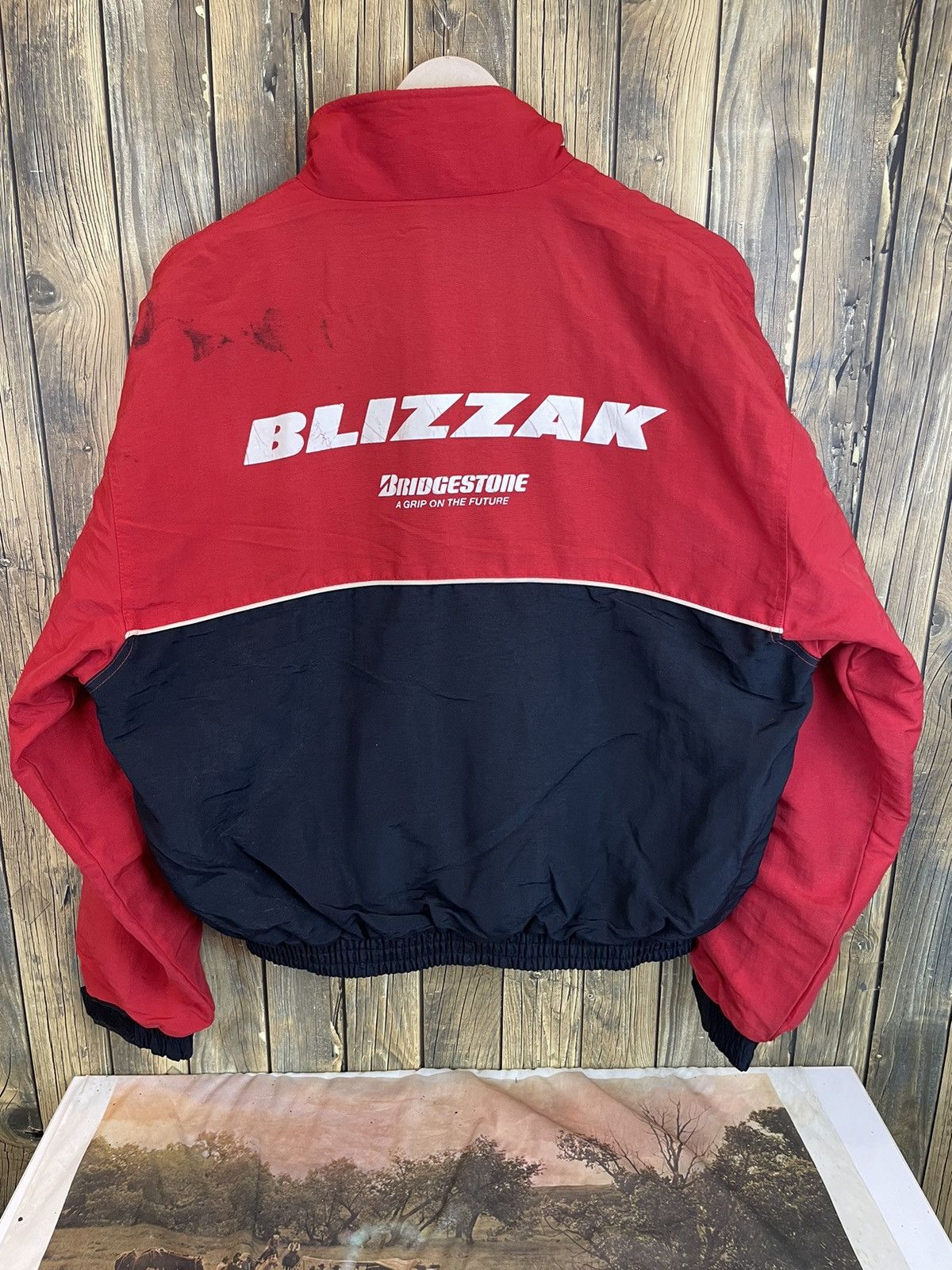 Vintage Bridgestone blizak Zipper Jacket Size US L / EU 52-54 / 3 - 12 Thumbnail