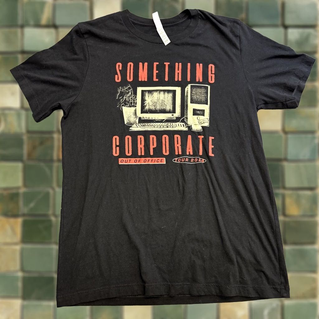 Vintage SOMETHING CORPORATE 2024 Out Of Office Tour Tee Mens Large Emo Band Shirt Size US L / EU 52-54 / 3 - 1 Thumbnail