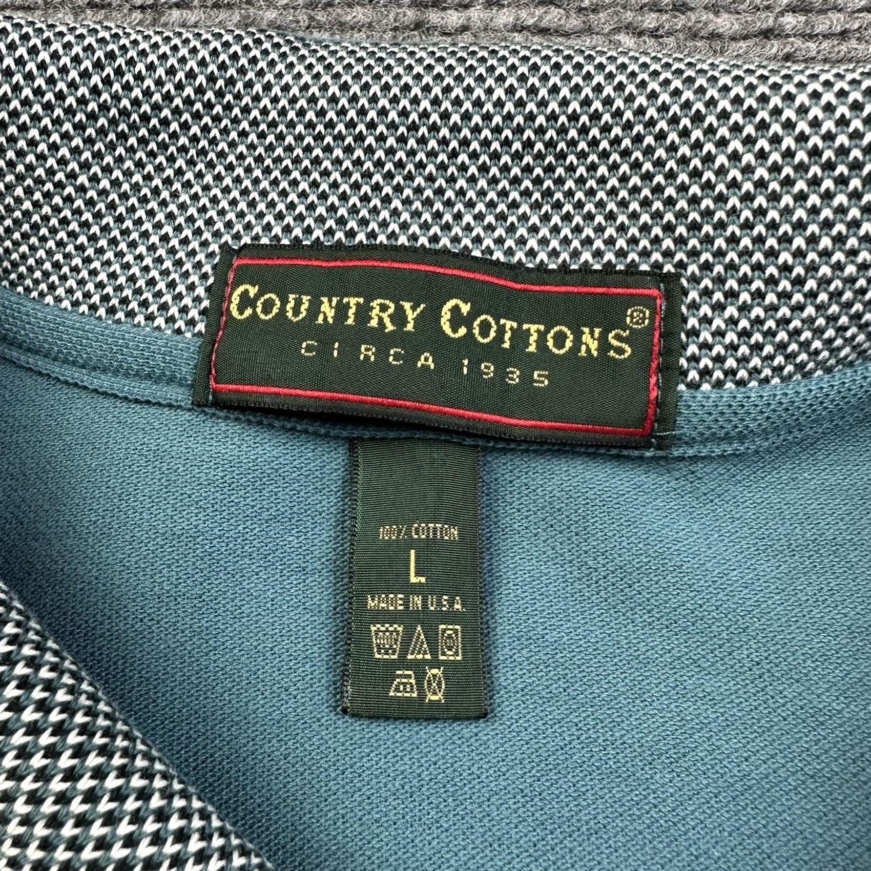 Vintage VINTAGE Country Cottons Polo Shirt Mens L Blue Embroidered 90s Community In Christ Presbyterian Church polo Size US L / EU 52-54 / 3 - 2 Thumbnail