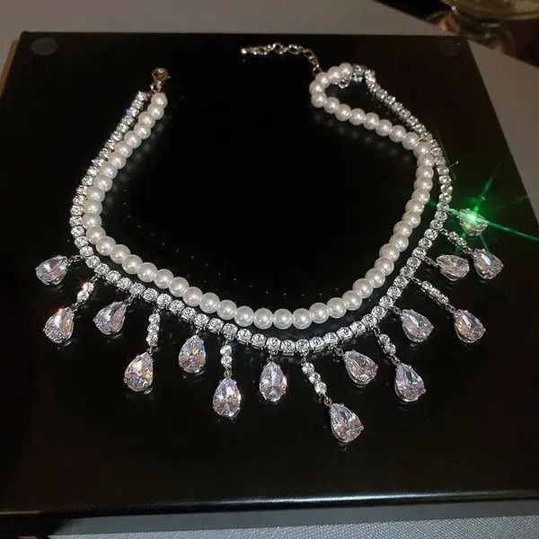 VIBE Luxury Rhinestone Crystal Chokers Necklaces For Women Size ONE SIZE - 4 Thumbnail