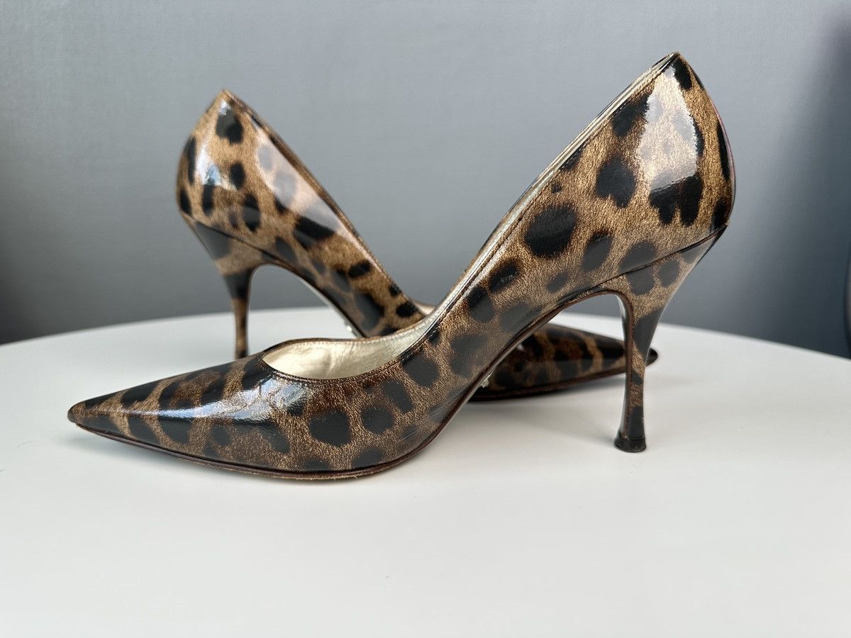 Dolce & Gabbana DOLCE & GABBANA Patent Leather Pumps Leopard Print Heels 37 Size US 7 / IT 37 - 5 Thumbnail