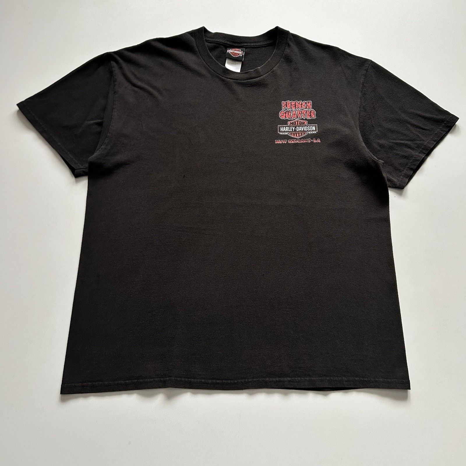 Harley Davidson Vintage Harley Davidson Shirt XL Y2K New Orleans Faded Black Size US XL / EU 56 / 4 - 3 Thumbnail