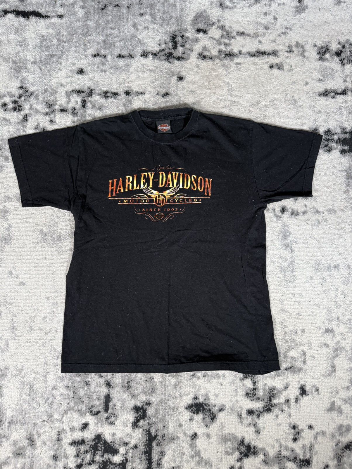 Harley Davidson Y2K Harley Davidson Flame Logo T-Shirt Size US L / EU 52-54 / 3 - 1 Thumbnail
