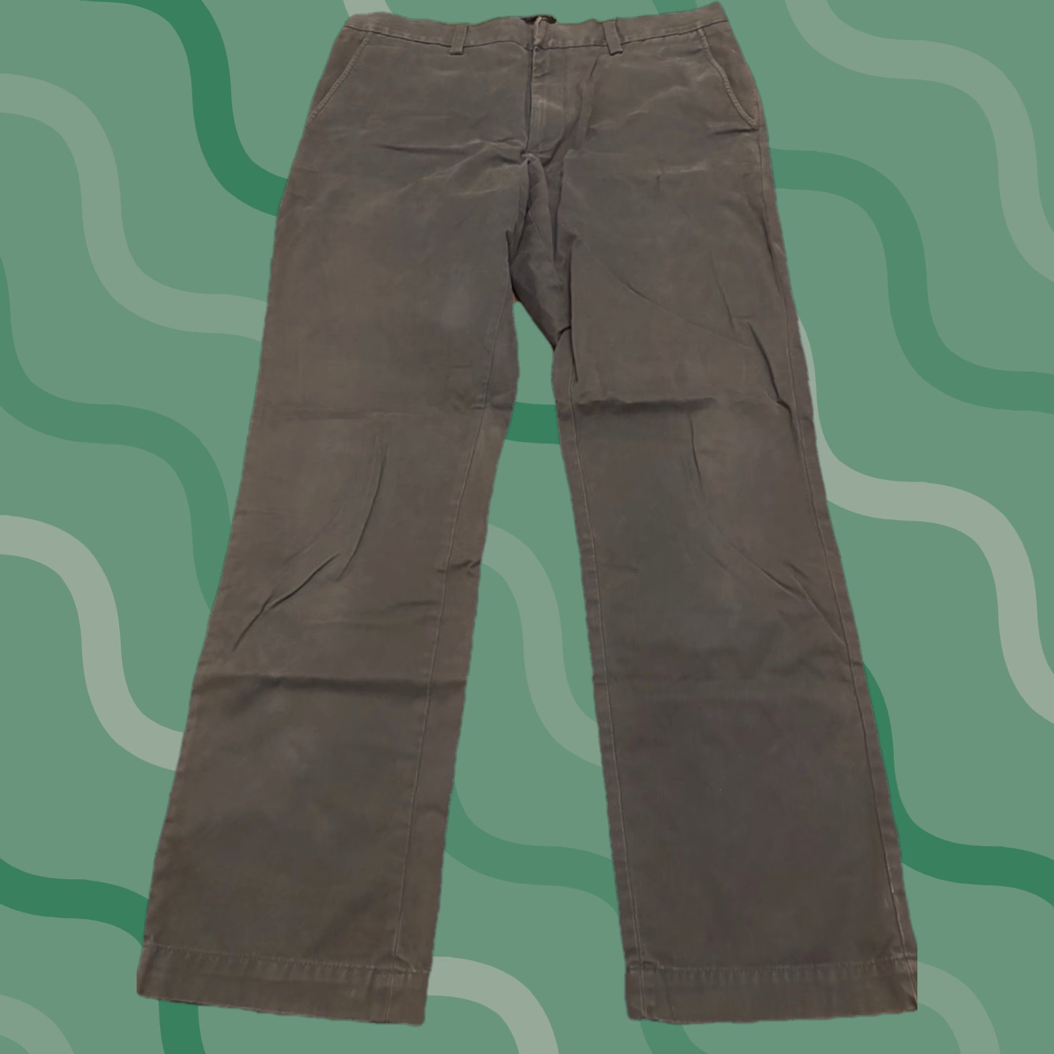 Banana Republic VINTAGE Banana Republic Mens Aiden Chino Pants Slim Fit 34x32 Gray Casual Cotton Front Flat Front Button Zip City Preppy Fashion Pants Mens Size US 34 / EU 50 - 1 Thumbnail