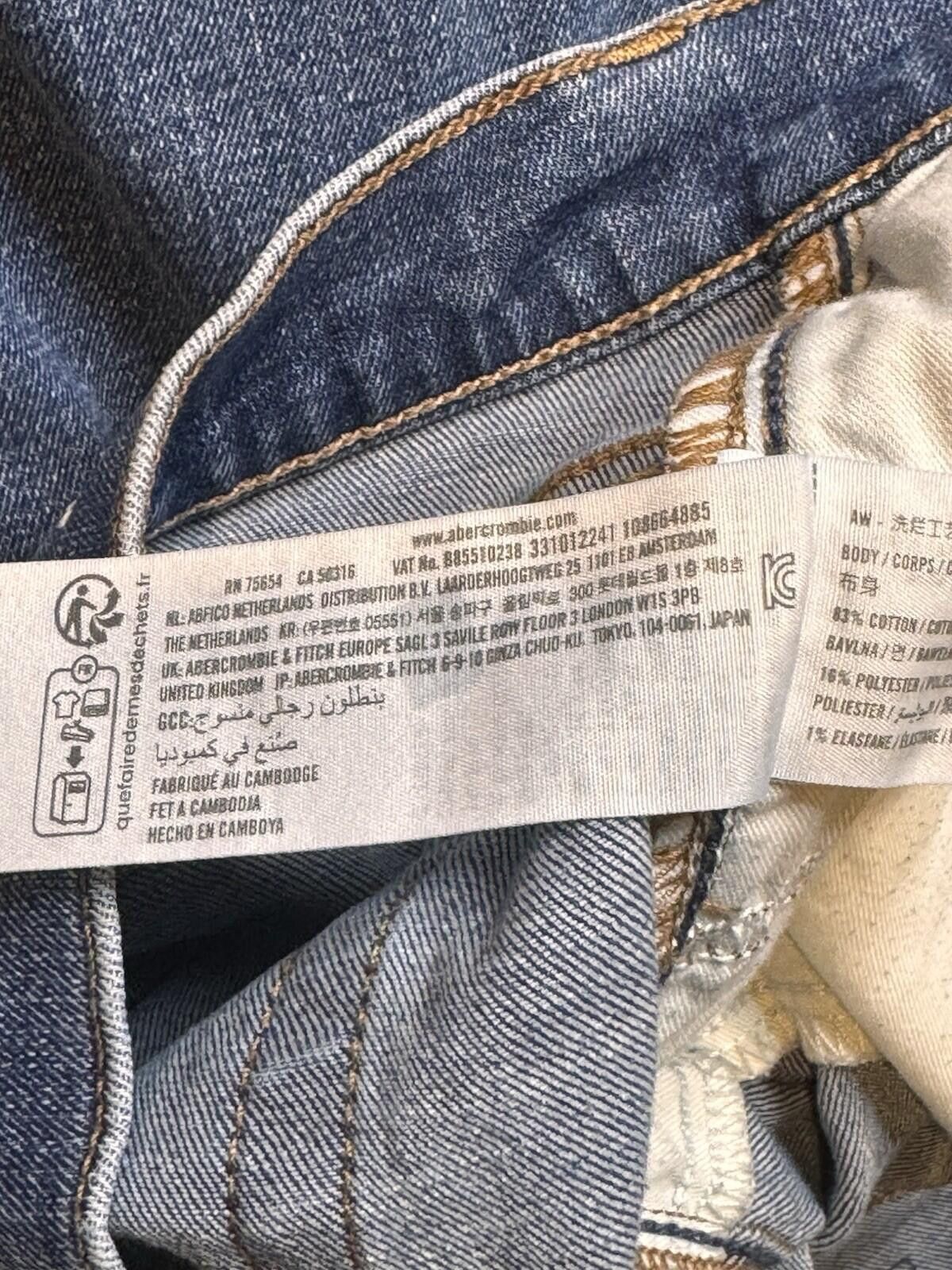 Hollister Hollister Men's W36 x L34 Blue Jeans Athletic Skinny [720] Size US 36 / EU 52 - 5 Thumbnail